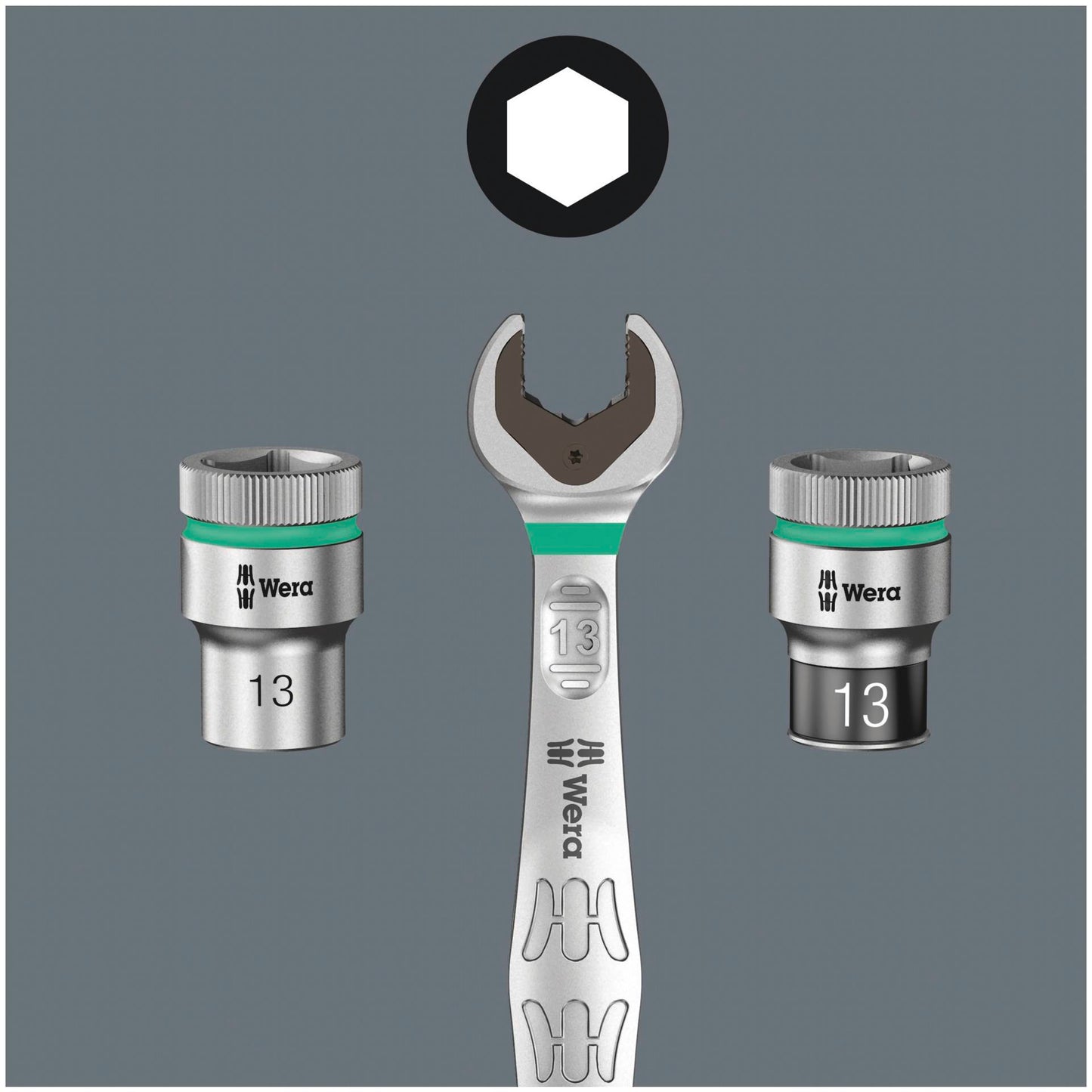 Wera 8100 SA 11 Zyklop 1/4 Ratchet switch lever imperial