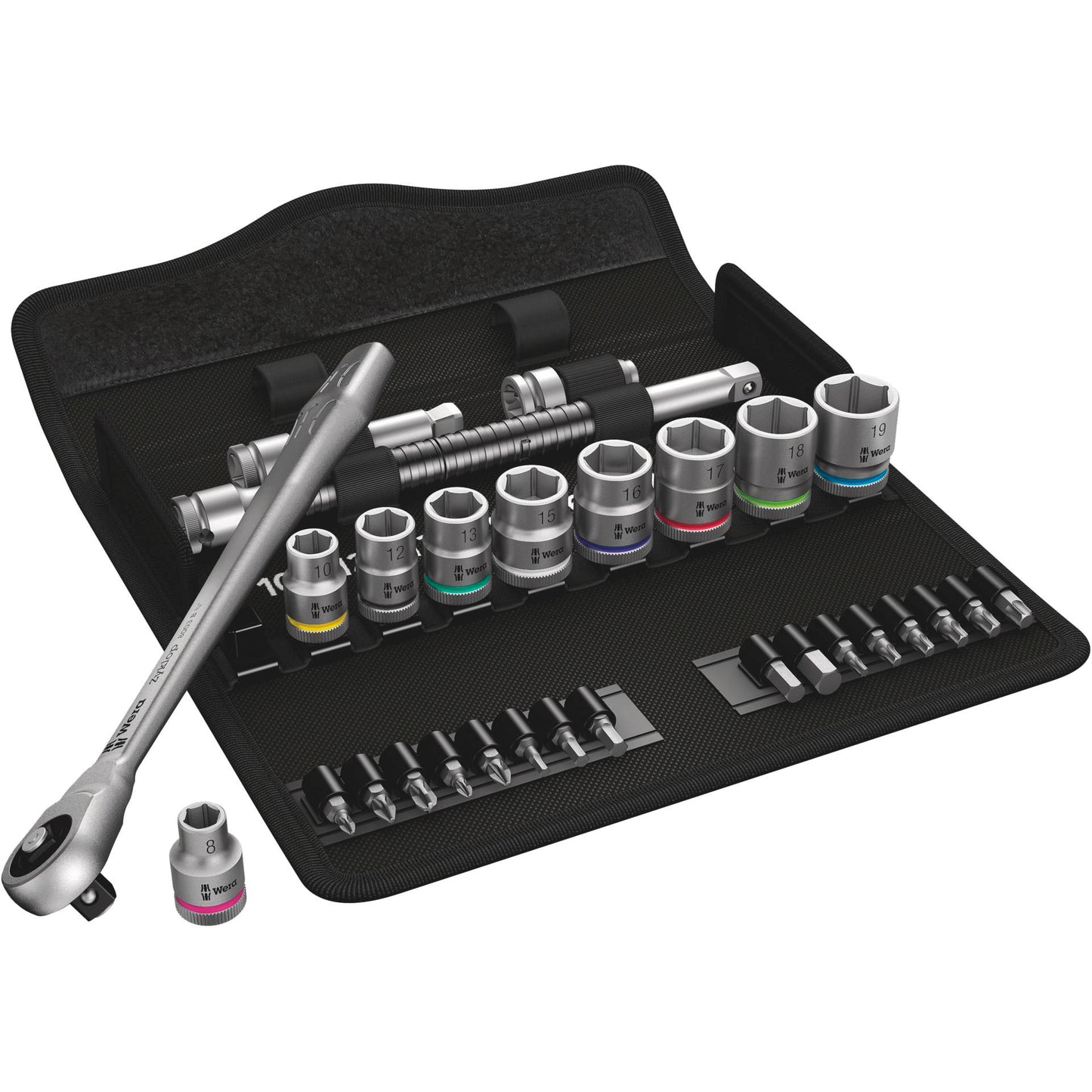 Wera 8100 SB 7 Zyklop Ratchet Push Through Square 3/8 metric