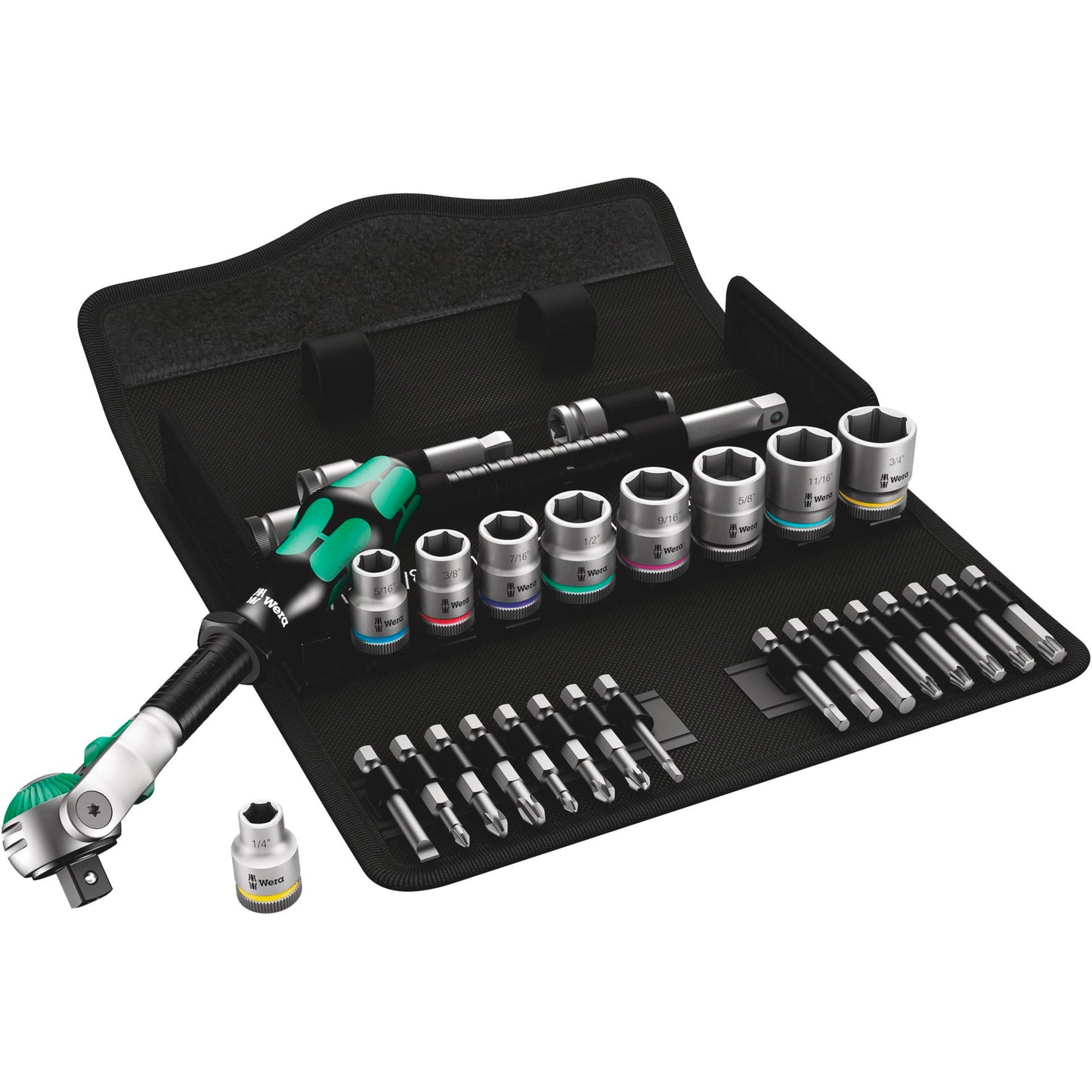 Wera 8100 SB 9 Zyklop Speed Ratchet Set 3/8 Drive imperial