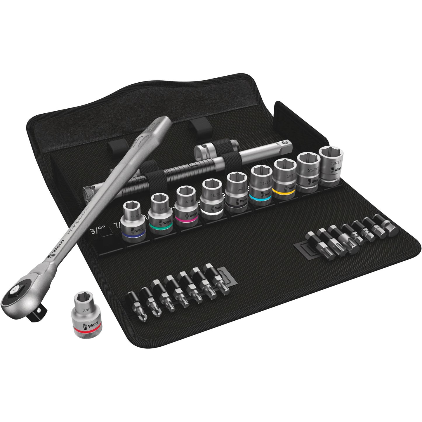 Wera 8100 SC 10 Zyklop Ratchet Push Through Sq. 1/2 imperial