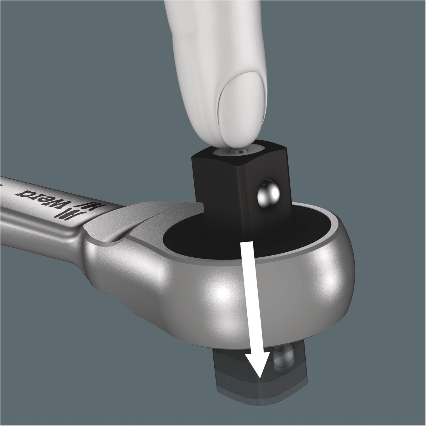 Wera 8100 SC 10 Zyklop Ratchet Push Through Sq. 1/2 imperial