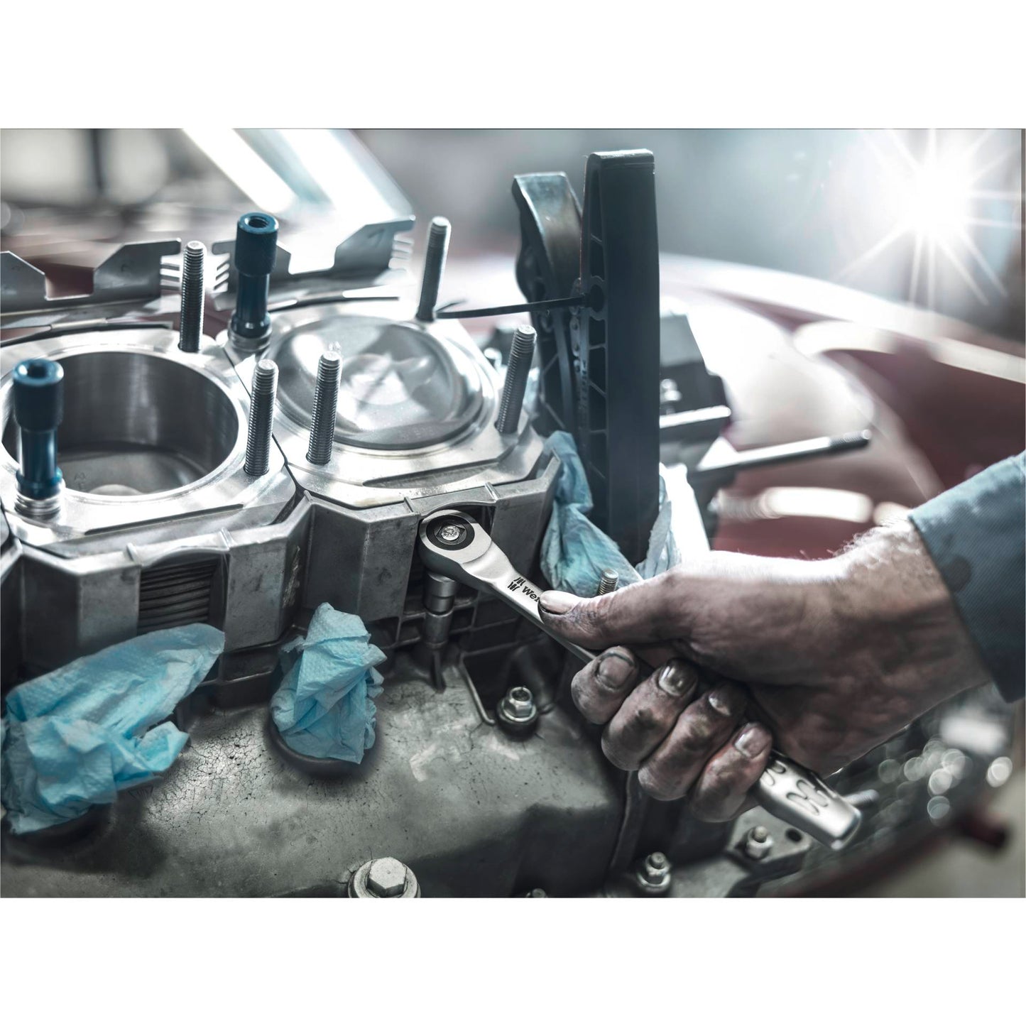 Wera 8100 SC 10 Zyklop Ratchet Push Through Sq. 1/2 imperial