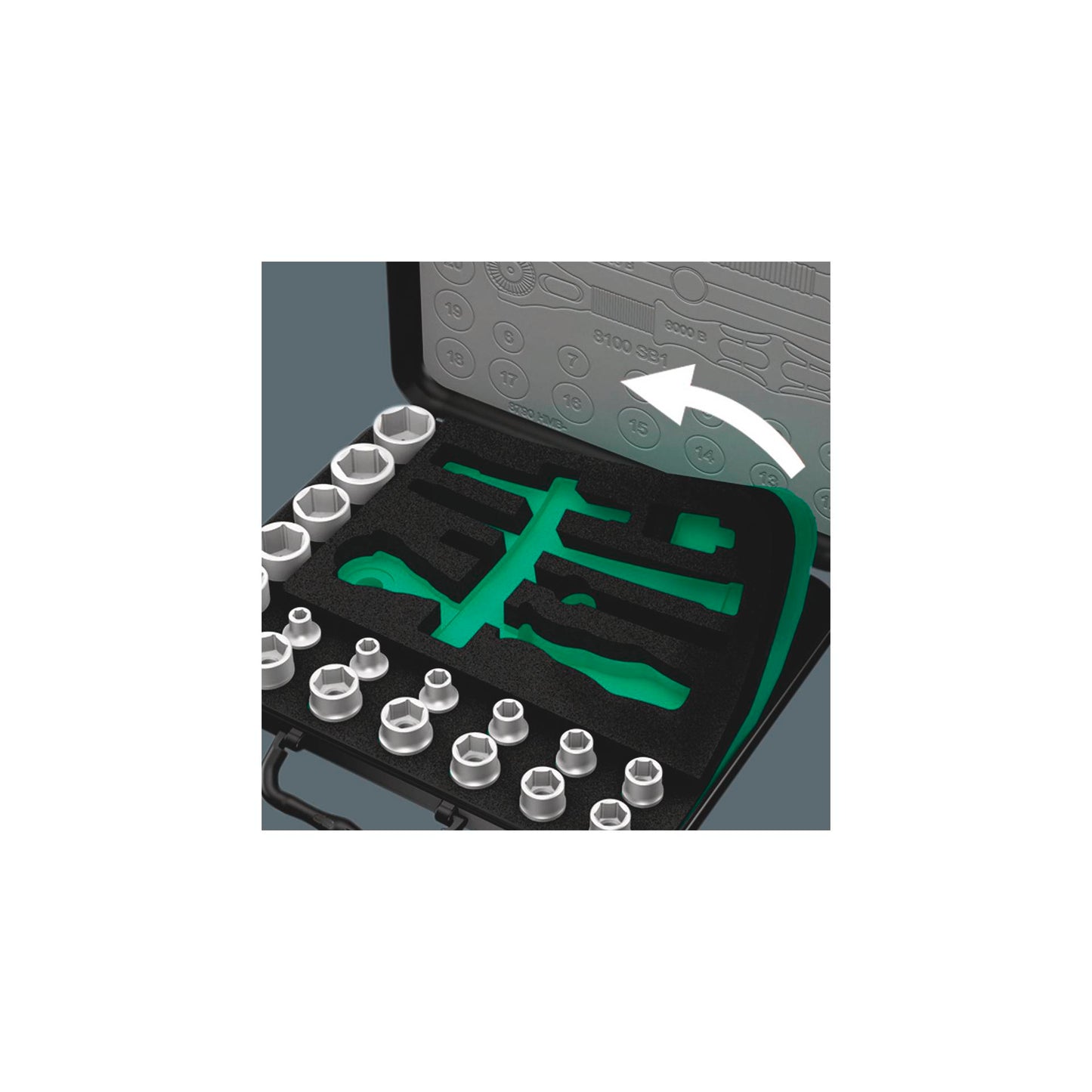 Wera 8100 SC 4 Zyklop Speed Ratchet Set 1/2 Drive imperial
