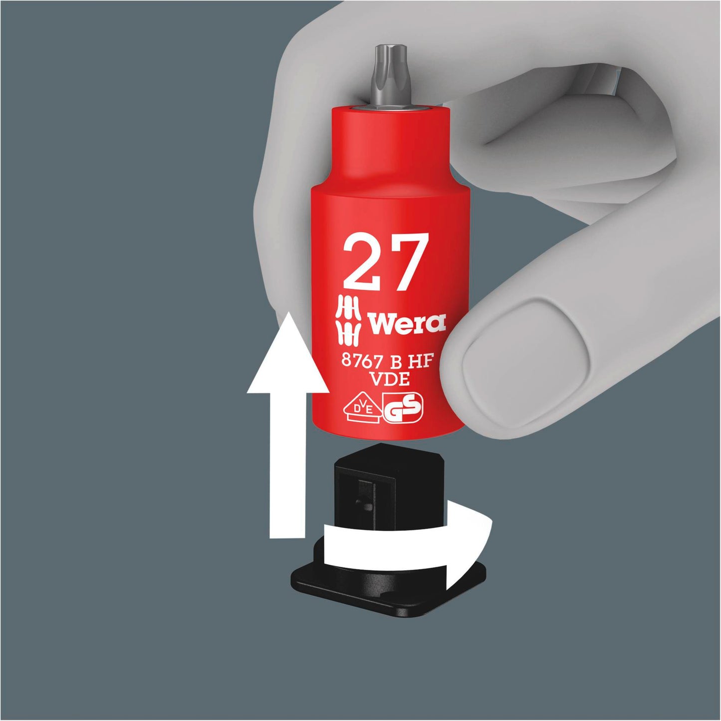 Wera BeltB VDE 1 Zyklop TORX Bit Socket hexagonal holding f. 3/8