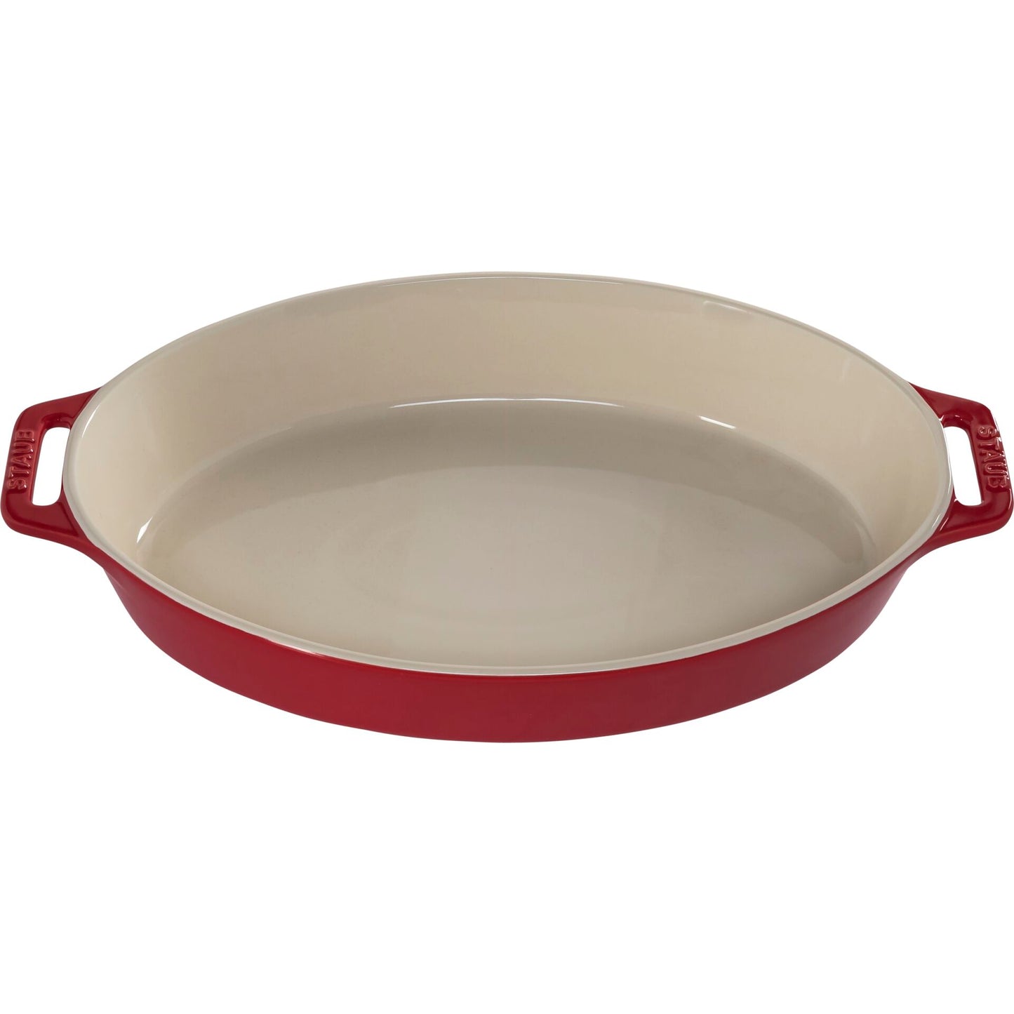 Staub Oval Dish Ceramic, oval, Red , 37cm