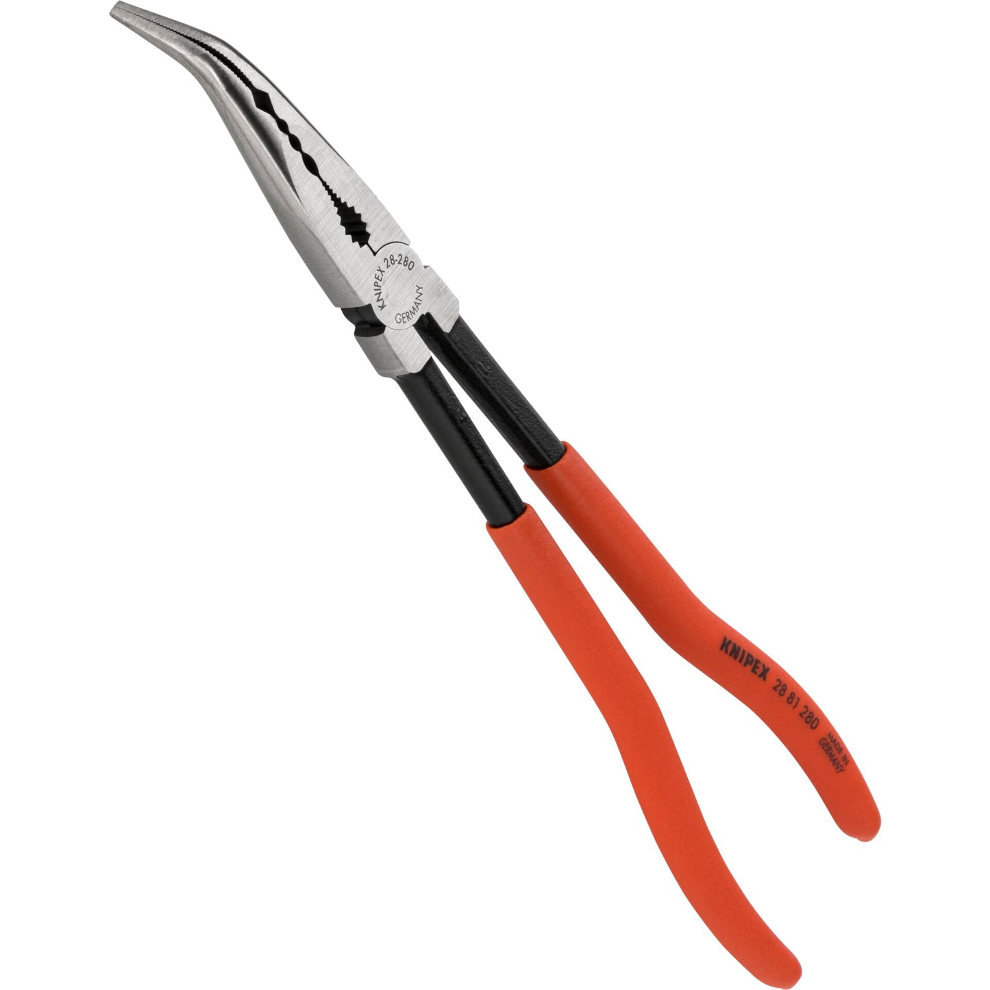 KNIPEX Long Reach Needle Nose Pliers with transverse profiles