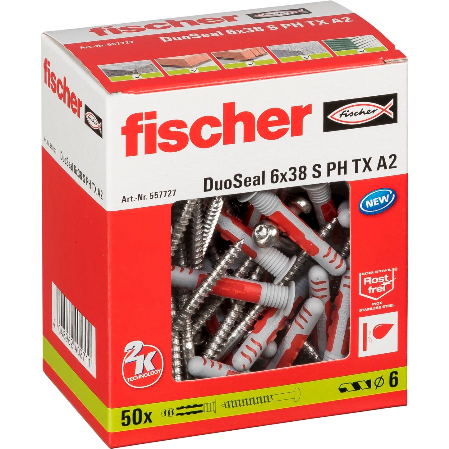 Fischer DuoSeal 6x38 S A2 50 pc.