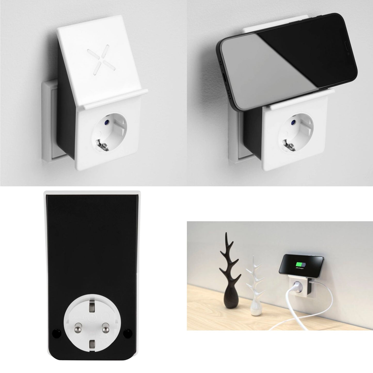 REV USB Charge Adapter with Wireless Charging + 1x socket