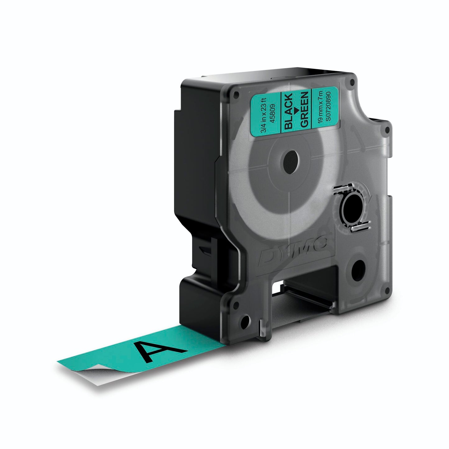 Dymo D1 Standard 9mm black on green 45809
