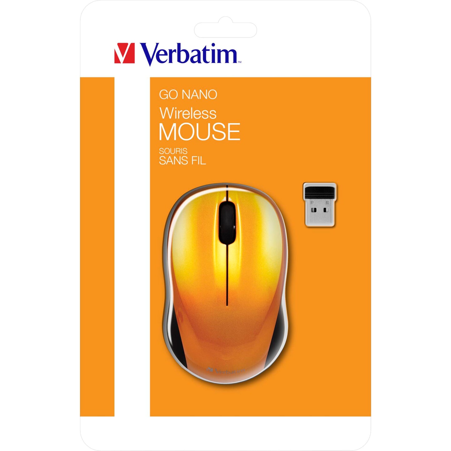 Verbatim Go Nano Wireless Mouse Volcanic Orange 49045