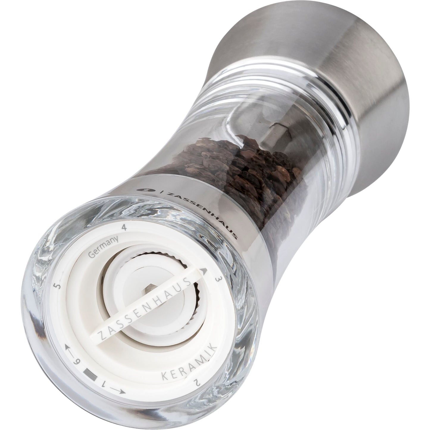 Zassenhaus pepper mill  Aachen Acrylic Glass/Inox 18 cm