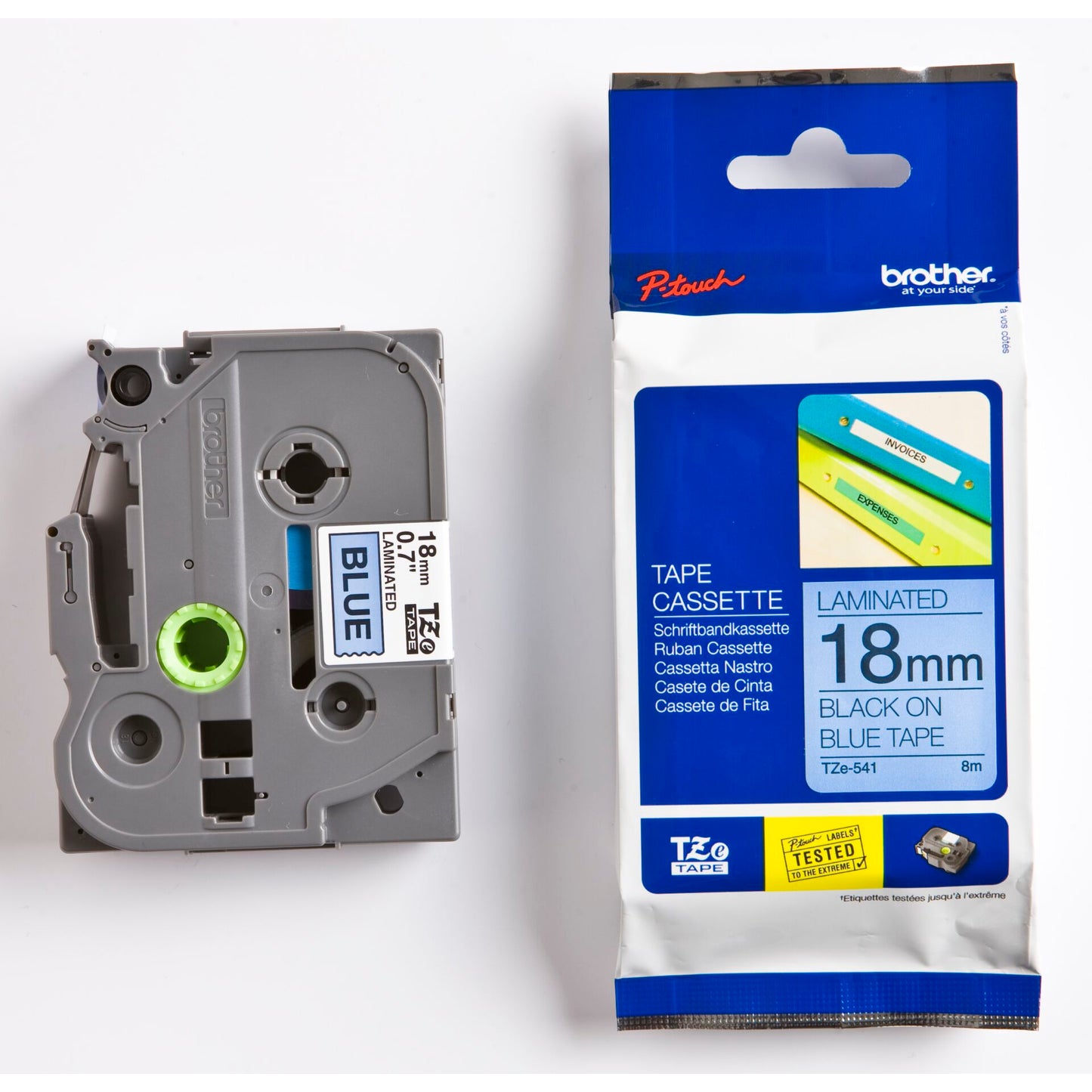 Brother labelling tape TZE-541 blue/black 18 mm