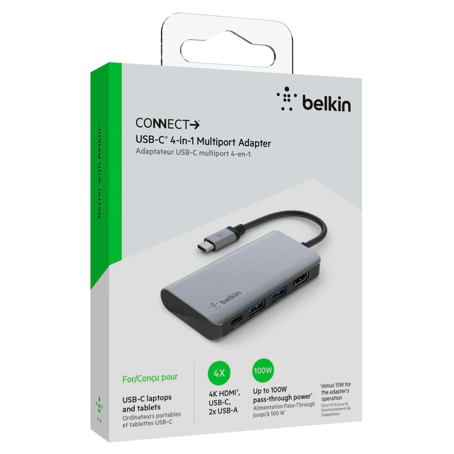Belkin CONNECT USB-C 4-in-1 Multiport Adapter AVC006btSGY