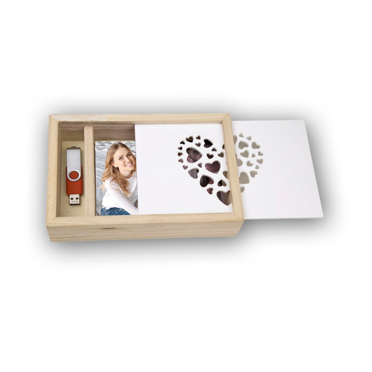ZEP Love Box USB 10x15 Wood for Photos and Stick CZ1246