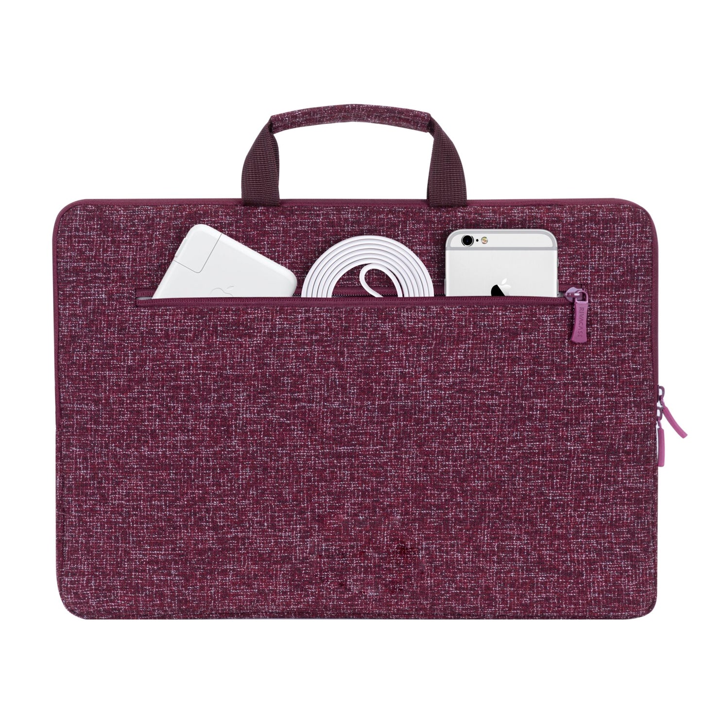 Rivacase 7913 Laptop Sleeve 13.3 with handles burgundy red
