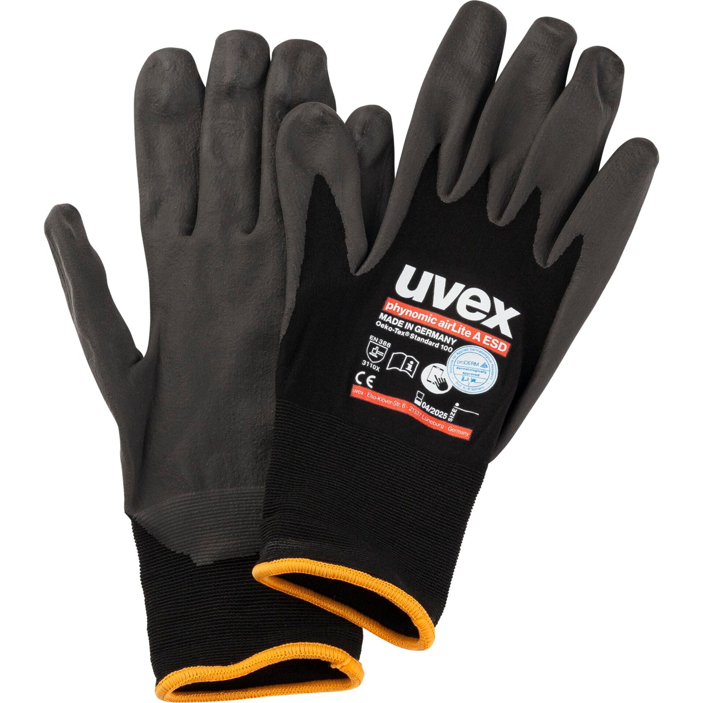 uvex phynomic airLite A ESD assembly gloves size 11