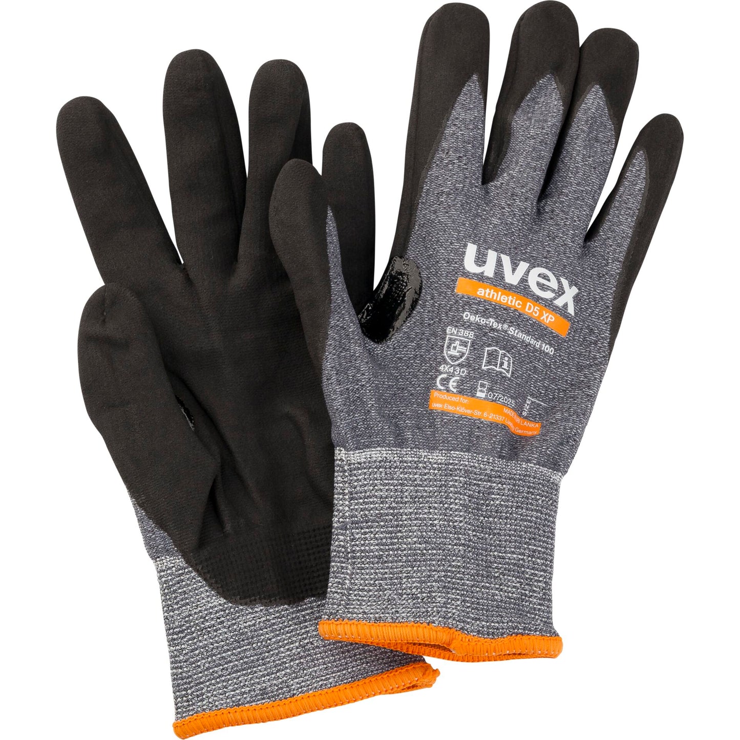 uvex athletic D5 XP cut protection glove size 7