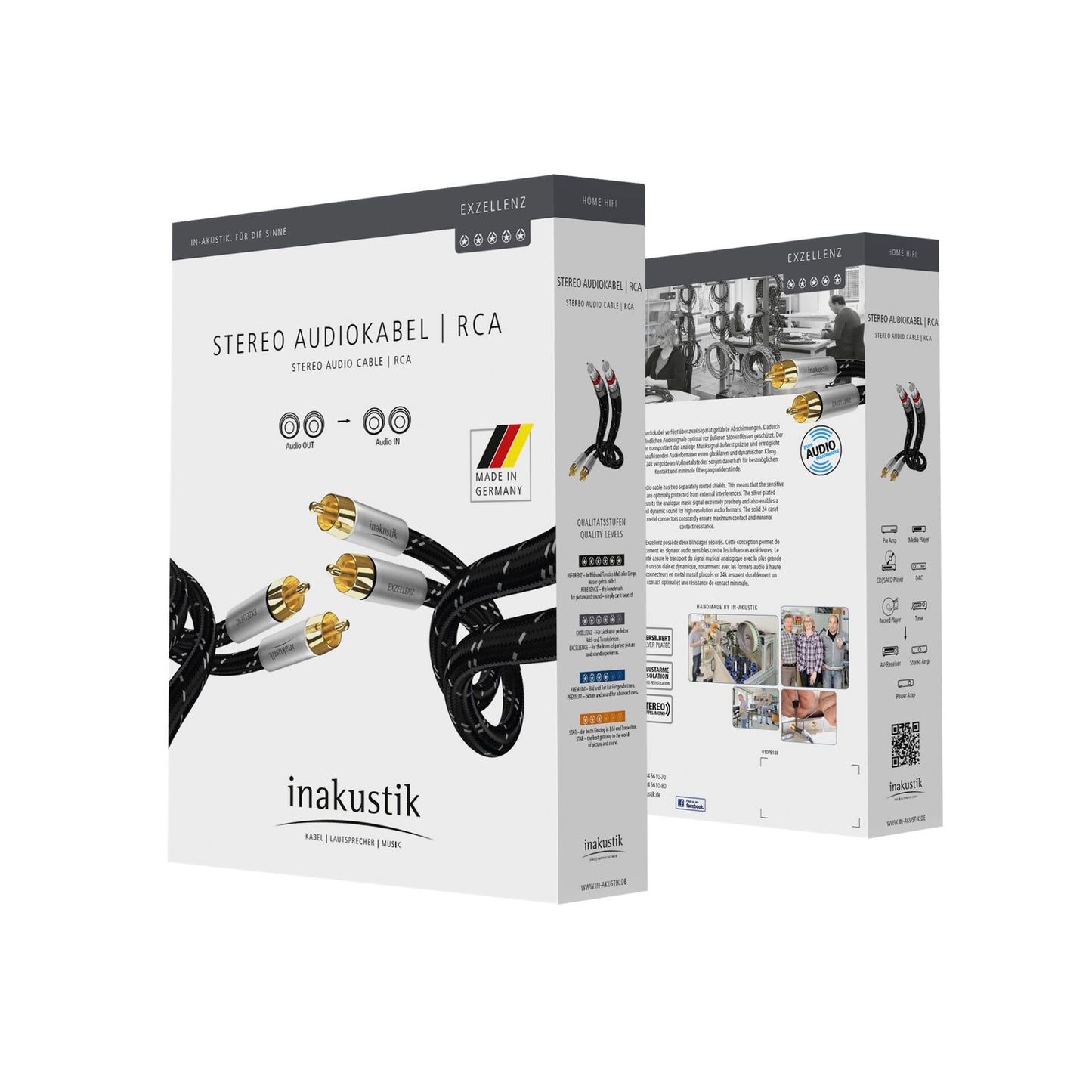 in-akustik Audio Cable Exzellenz Stereo RCA <> RCA 0,75m
