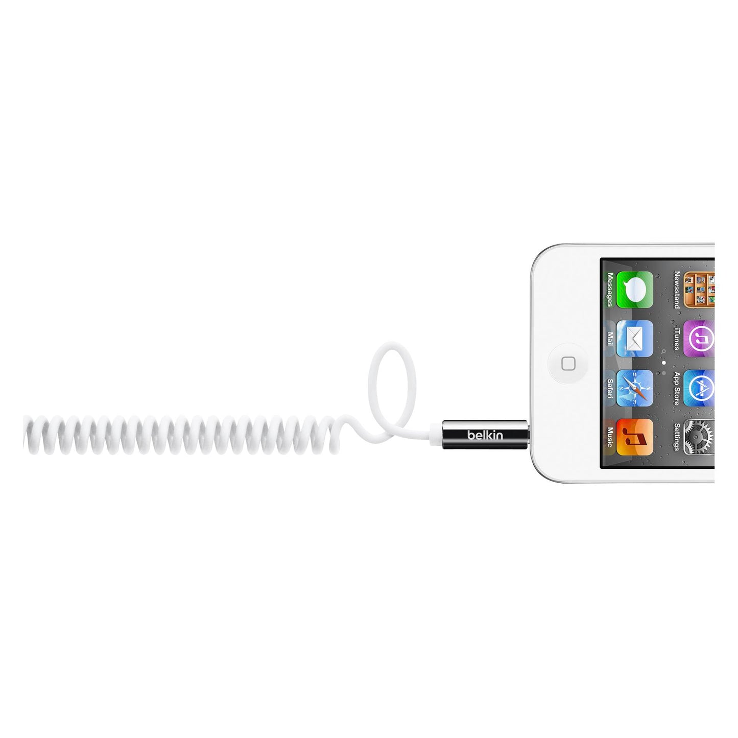 Belkin 3.5mm coiled Aux 1.8m In White