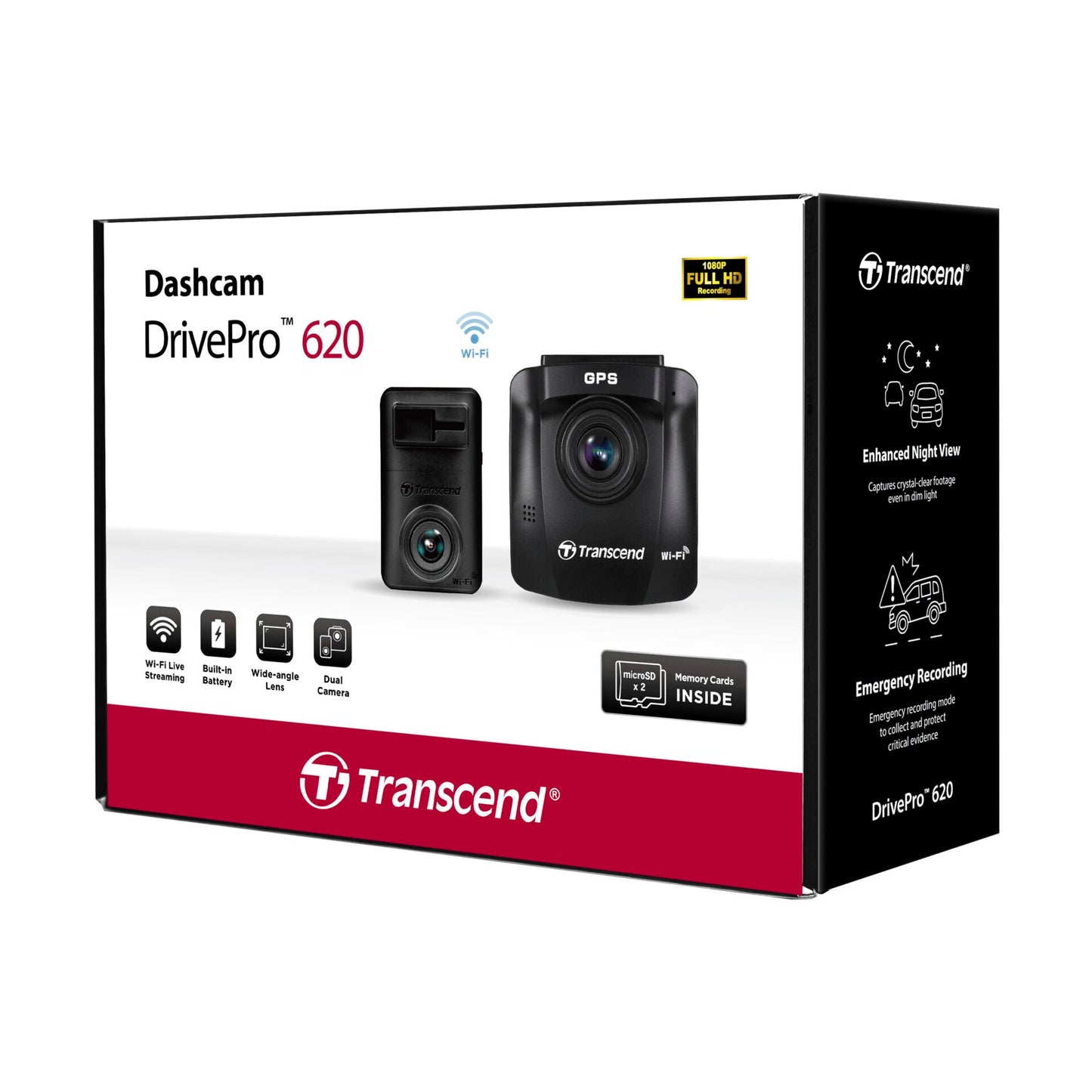 Transcend DrivePro 620 2 Cameras incl. 2x 32GB microSDHC