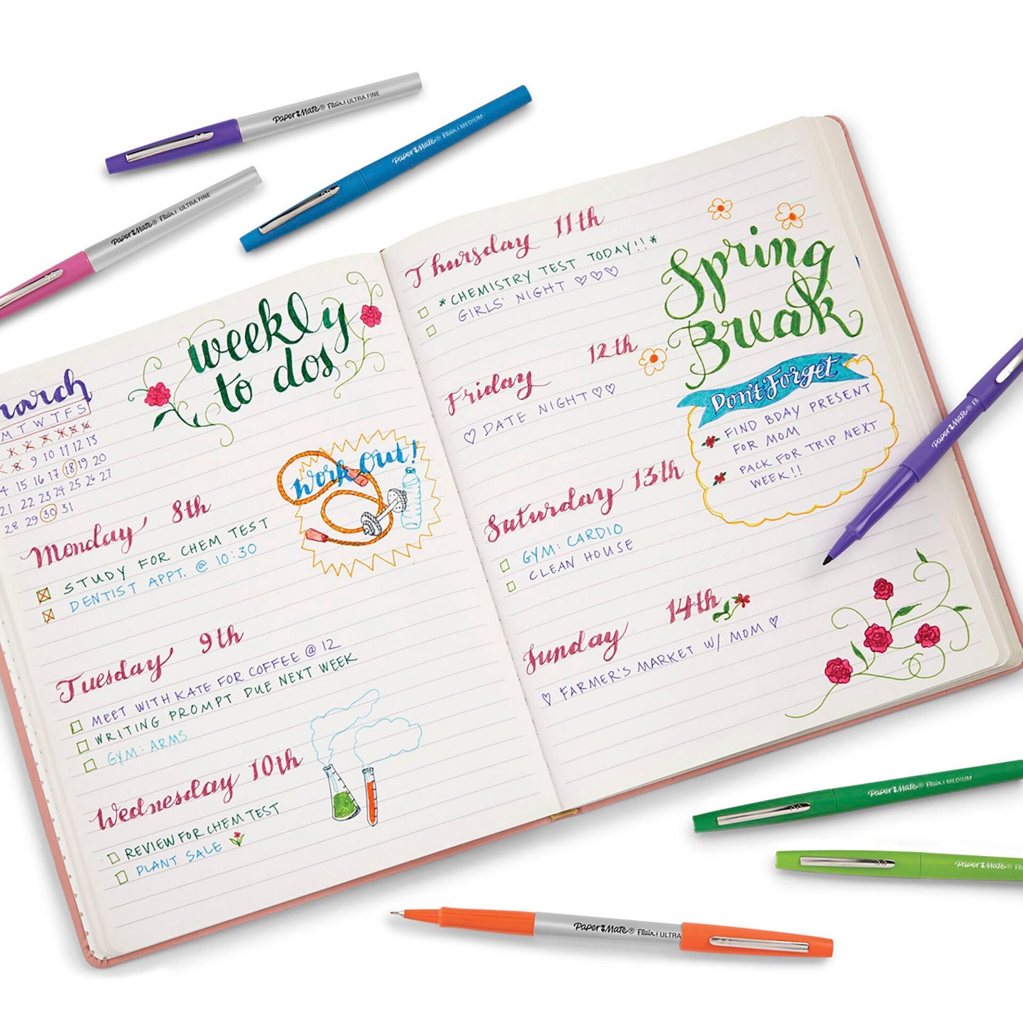1x16 Paper Mate Flair Pens Tropical Vacation M 0,7 mm