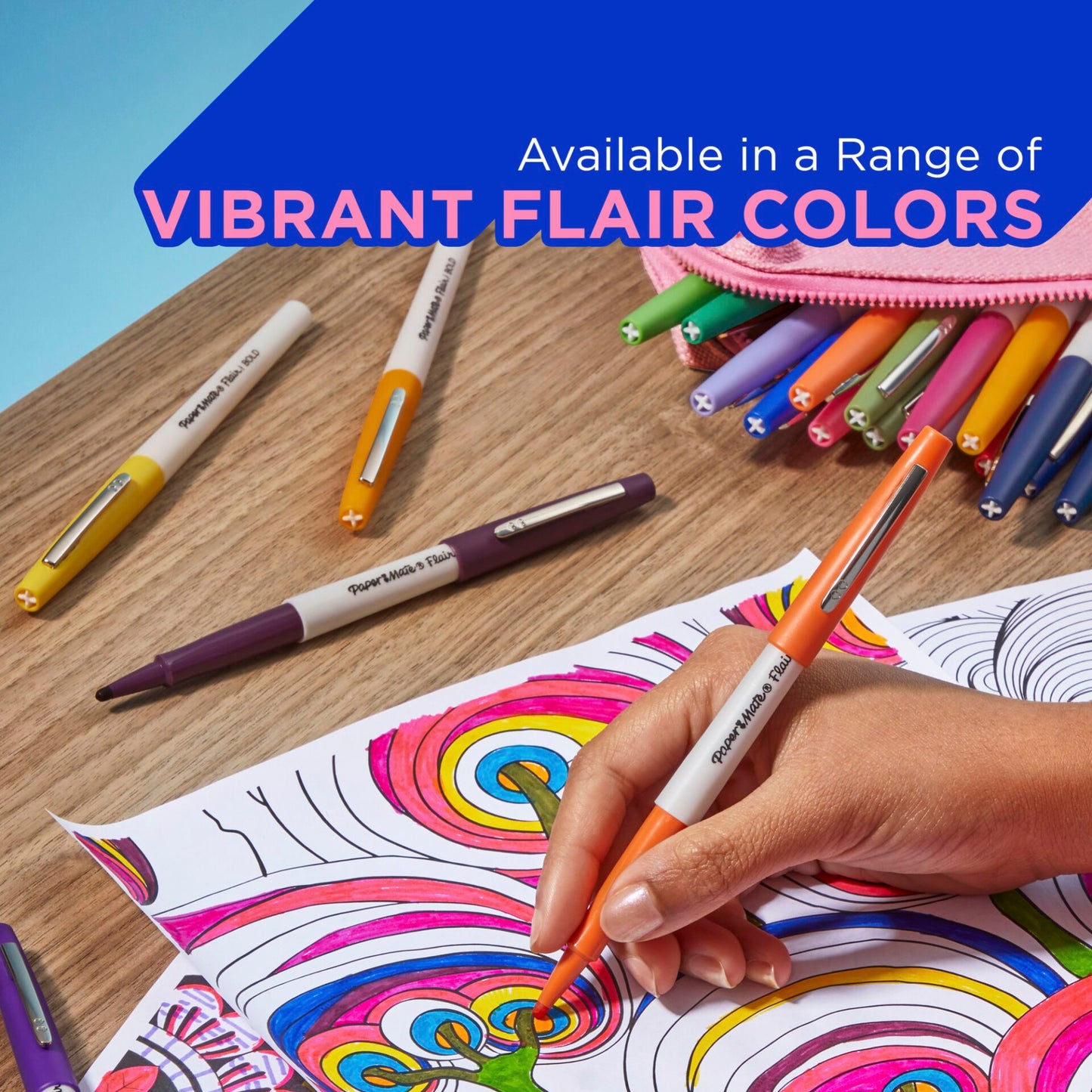 1x12 Paper Mate Flair Felt Tip Pen Bold B