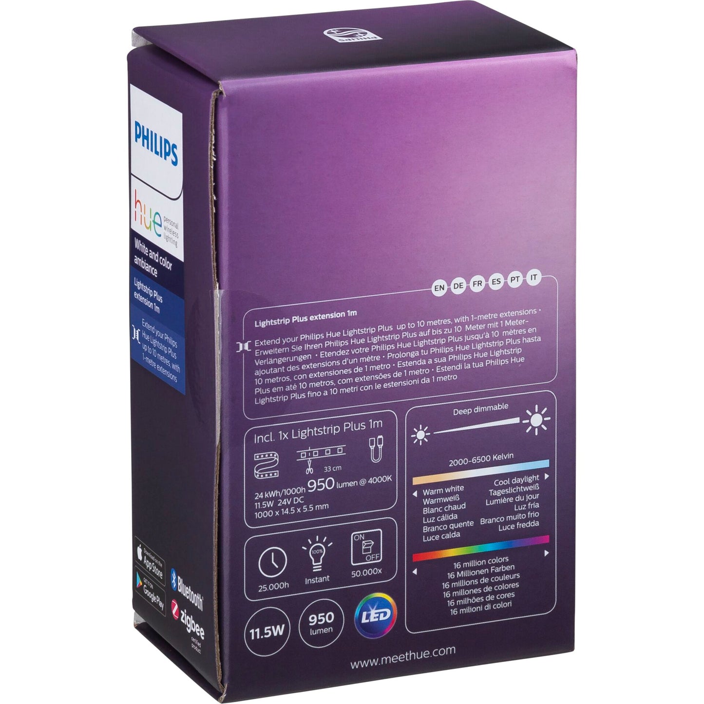 Philips Hue LightStrip Plus 1m Extension BT