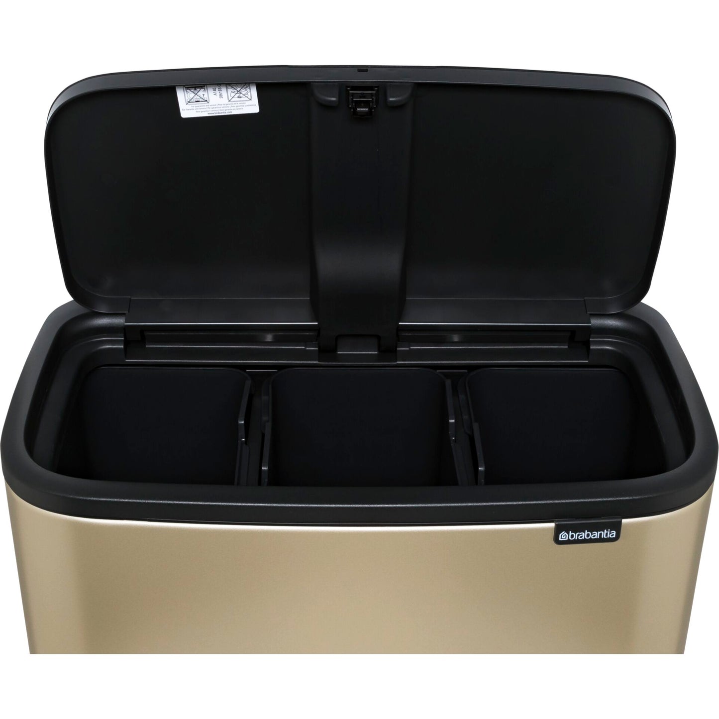 Brabantia Waste Bin Bo Touch Bin Champagne, 3 x 11 L