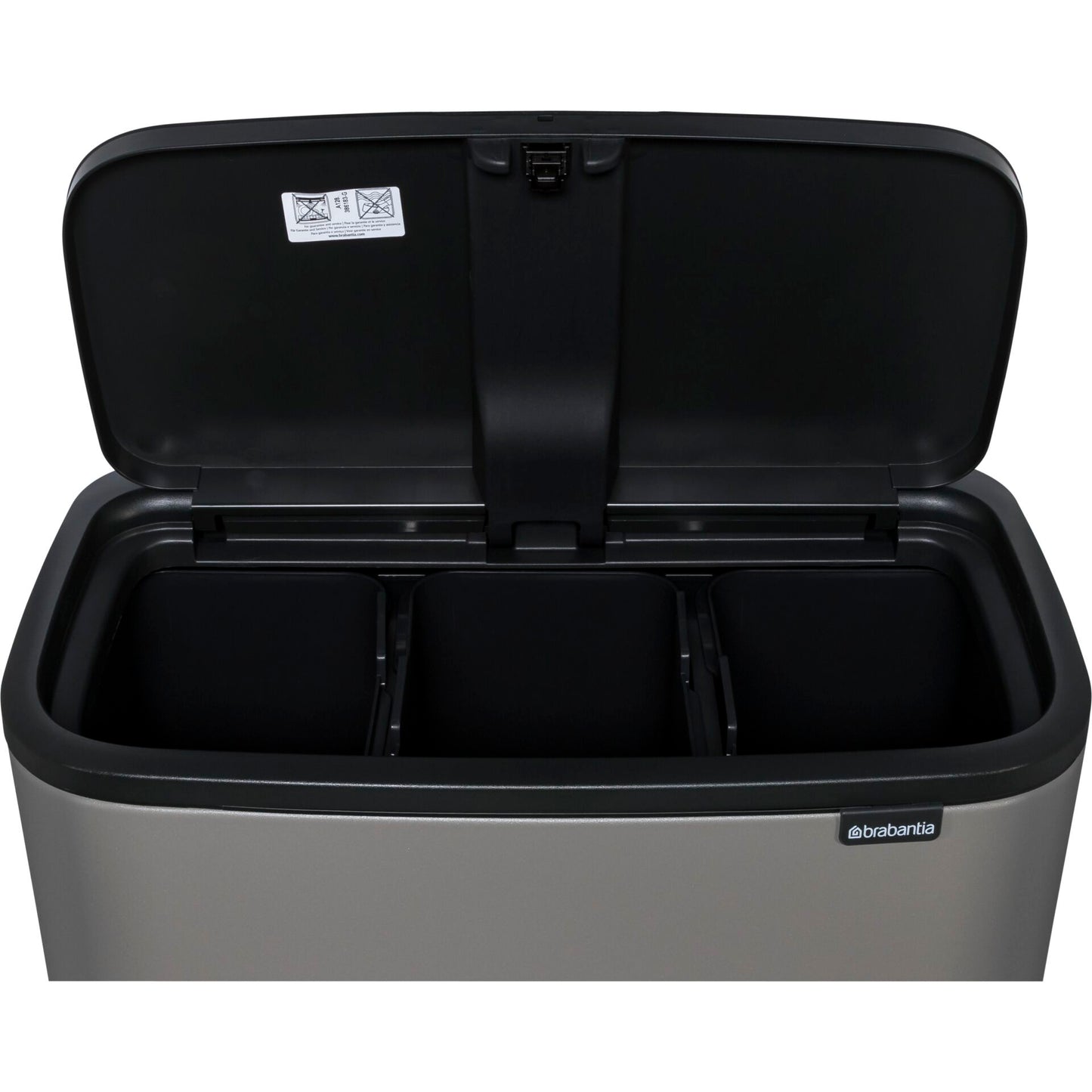 Brabantia Waste Bin Bo Touch Bin Mineral Concrete Grey, 3 x 11 L