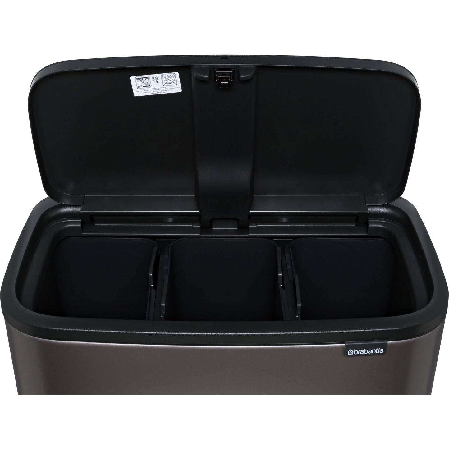 Brabantia Waste Bin Bo Touch Bin Platinum, 3 x 11 L