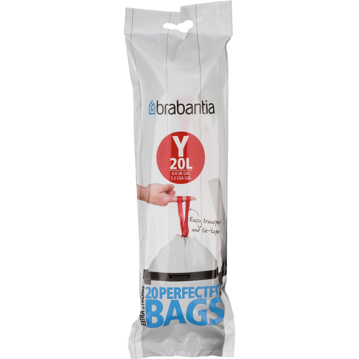 Brabantia PerfectFit Bin Liner Type Y, 20 L, 20 Bags