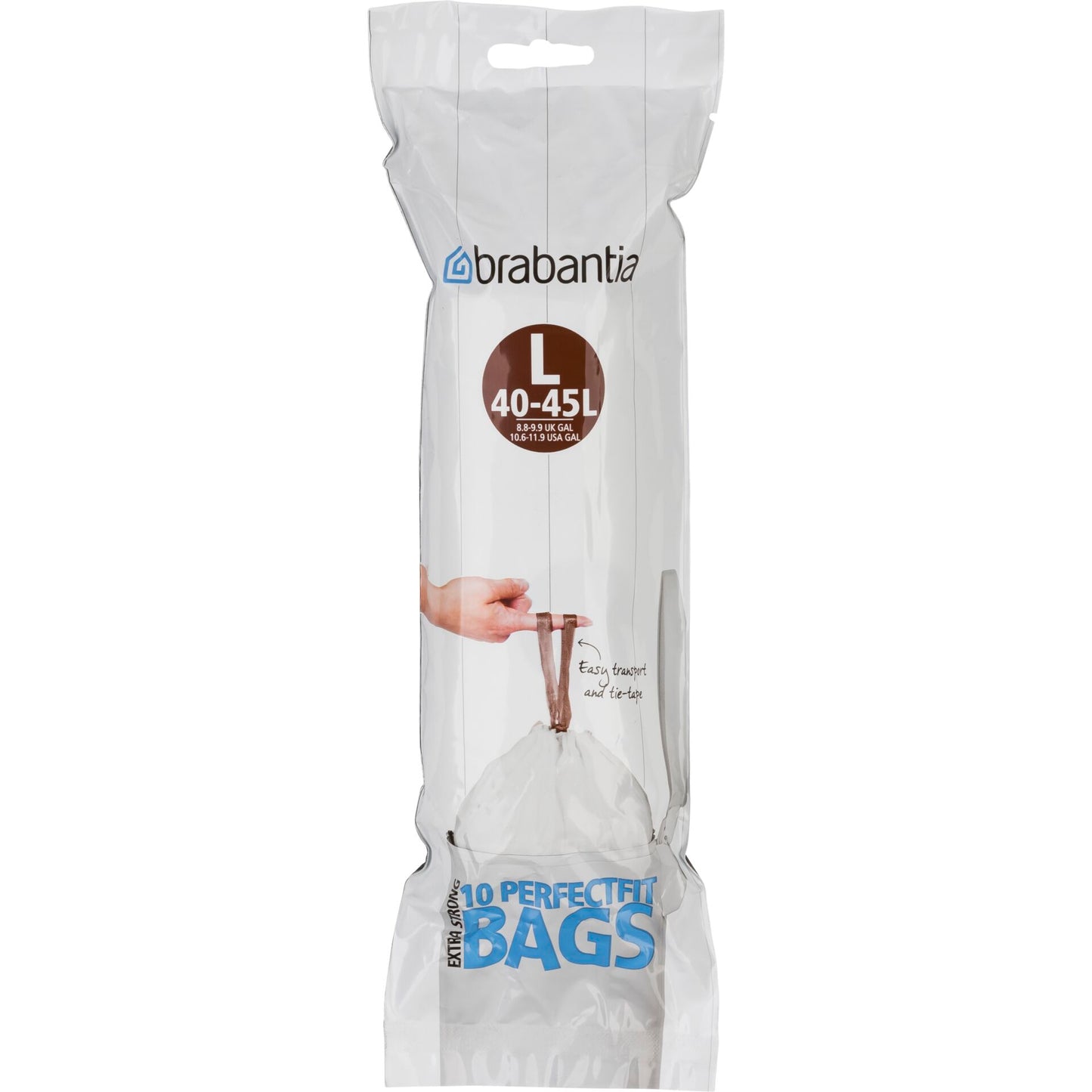 Brabantia PerfectFit Bin Liner Type L 40-45 L, 10 Bags