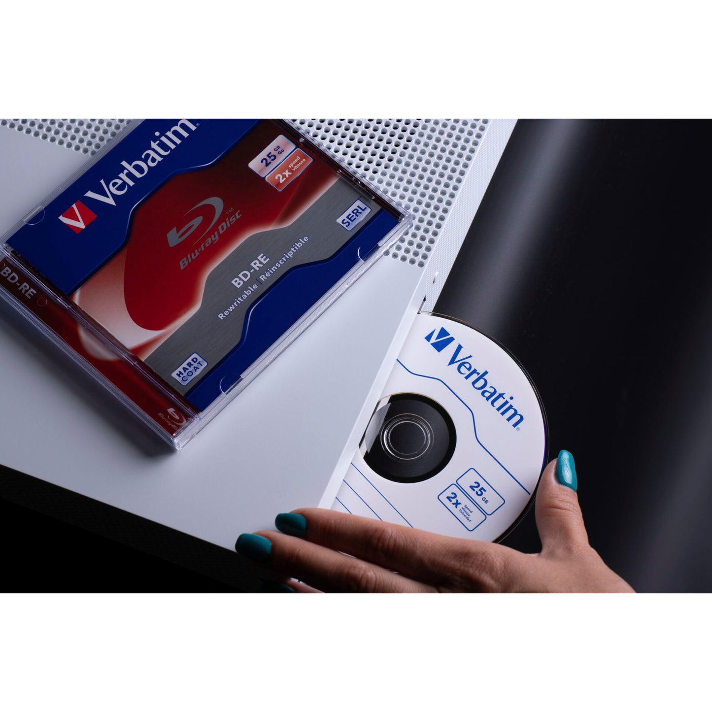 1x5 Verbatim BD-RE Blu-Ray 25GB 2x Speed, Jewel Case