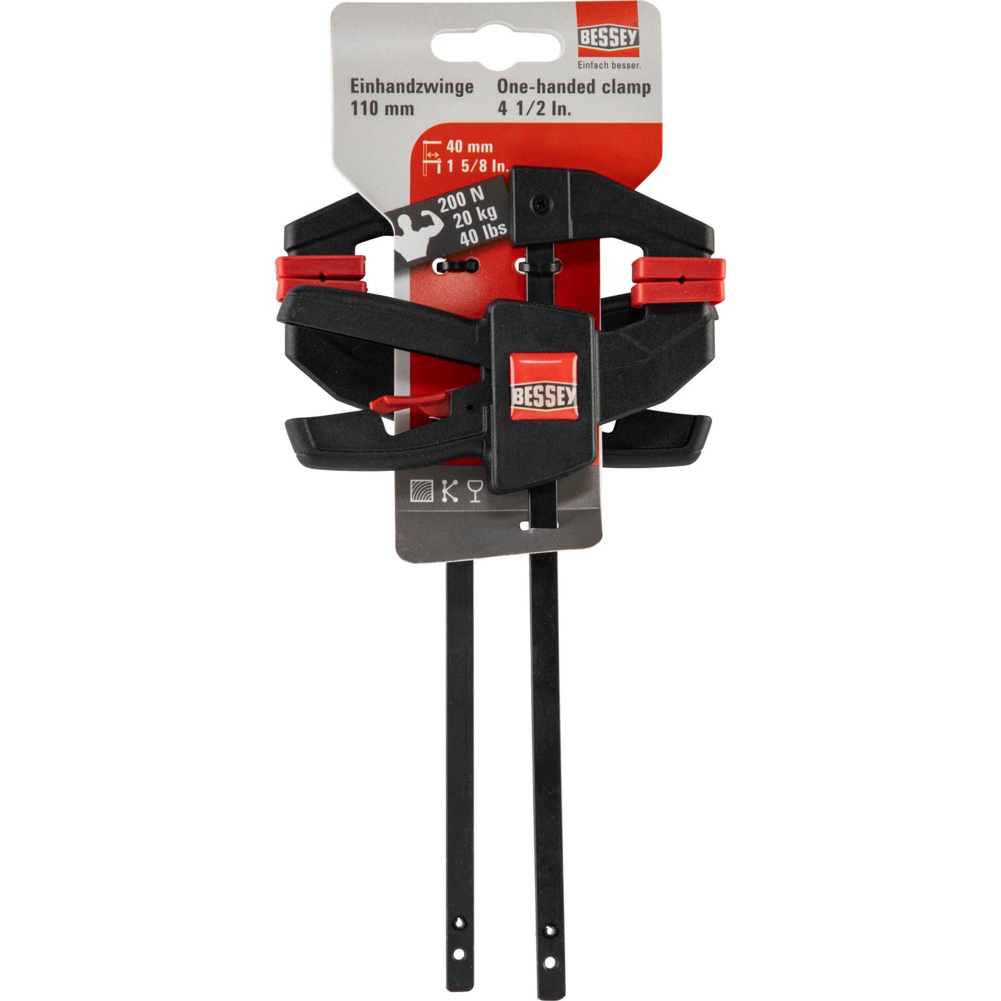 BESSEY 2 x One-handed Clamp EZS 110/40