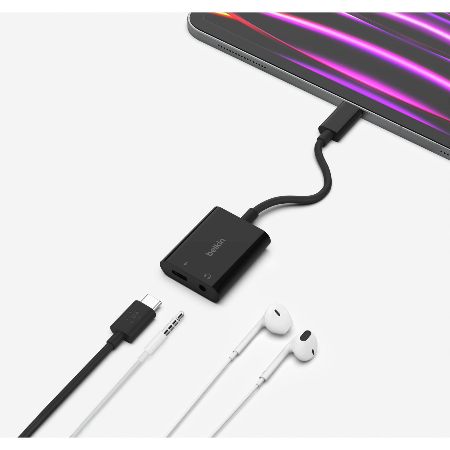 Belkin RockStar 3,5mm Audio- and USB-C Chargeadapter NPA004btBK