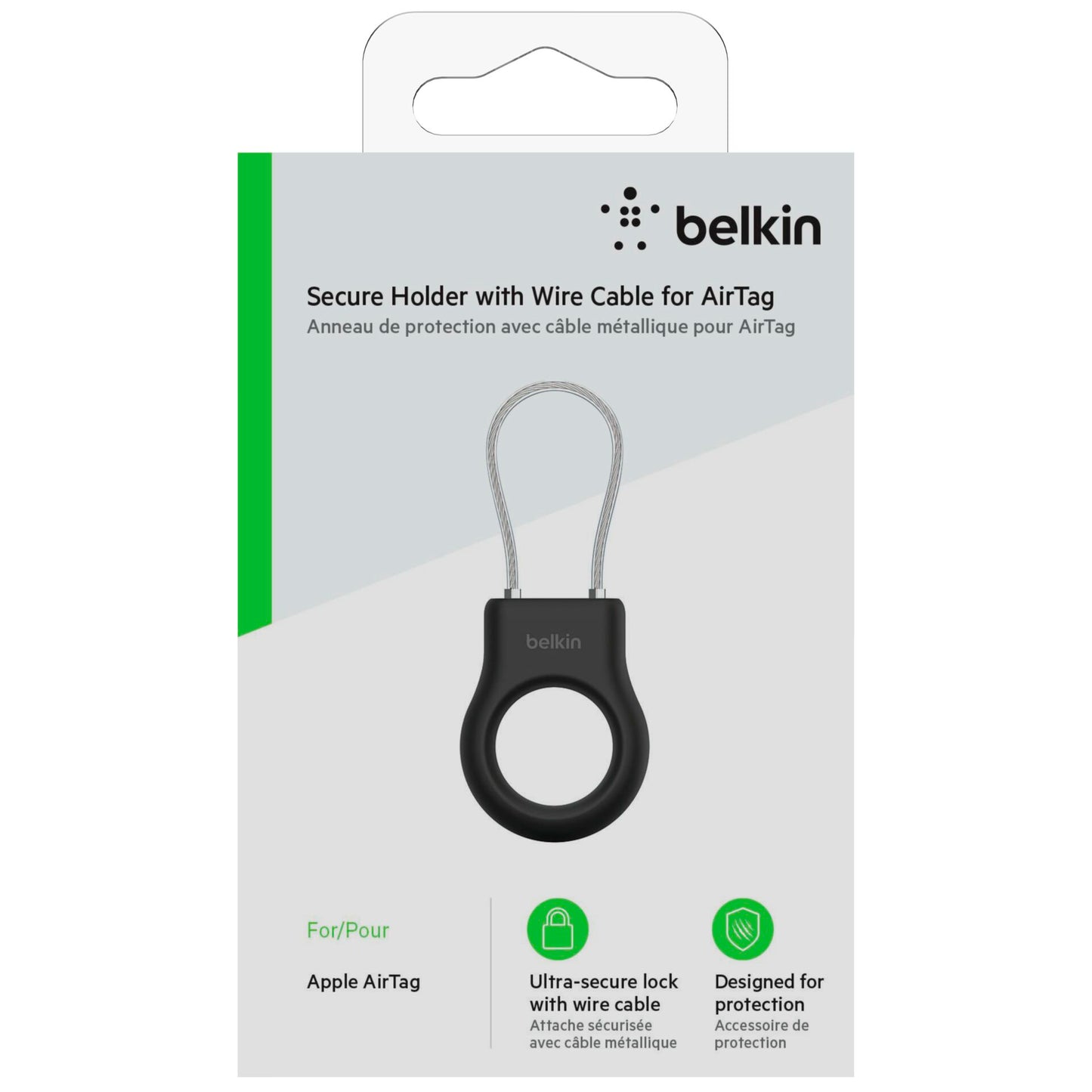 Belkin Secure Holder Wire Loop Apple AirTag, black MSC009btBK
