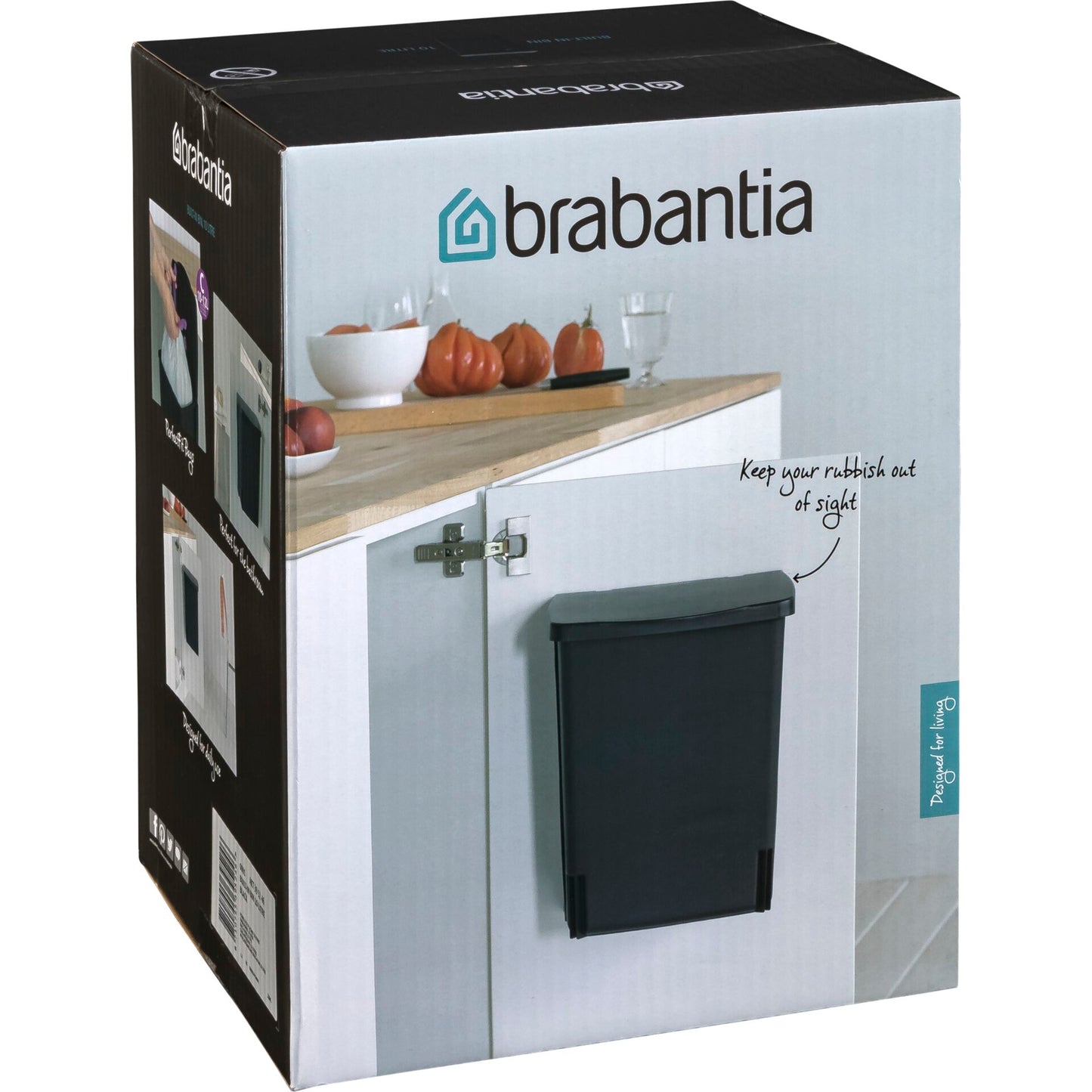 Brabantia built-in waste bin Black 10 L