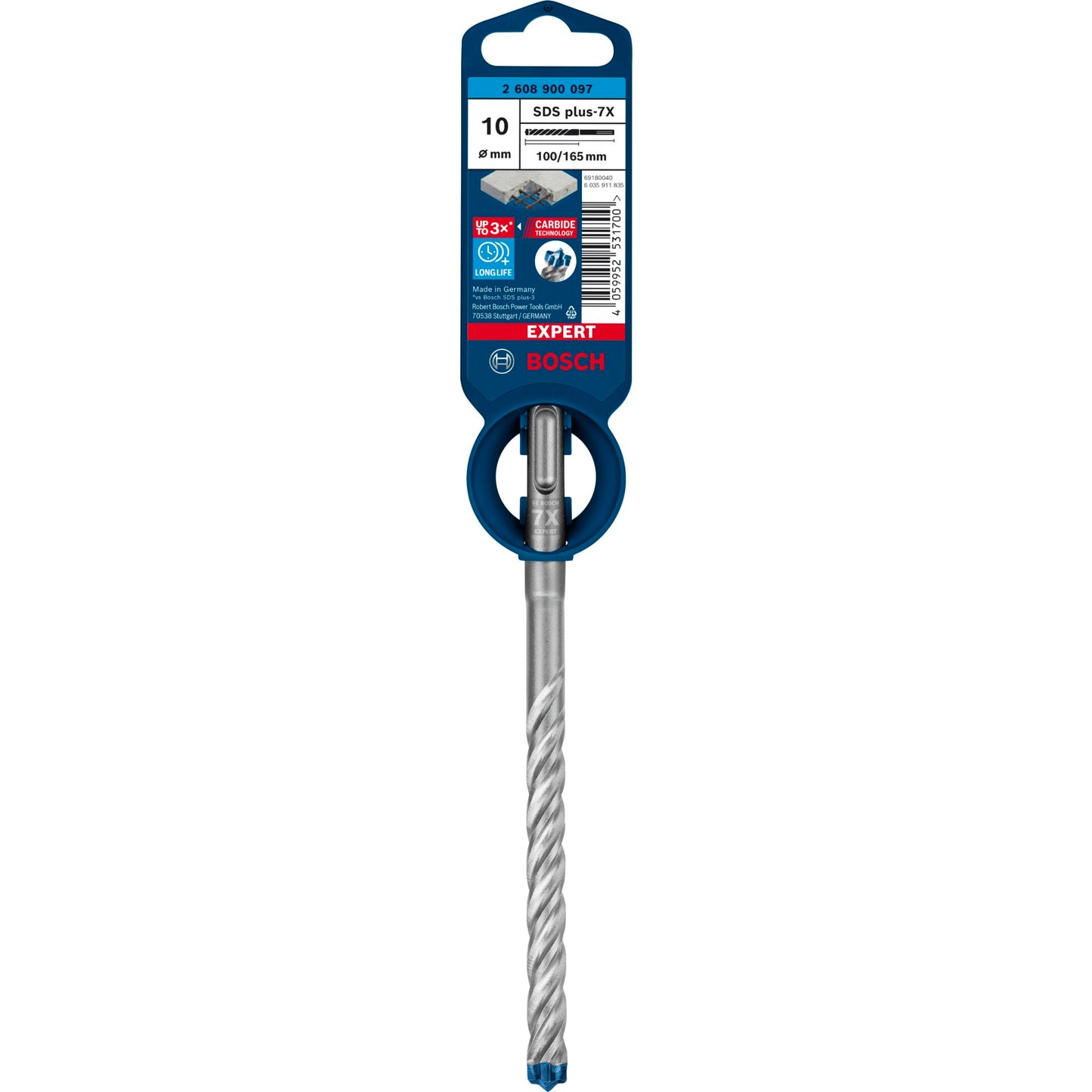 Bosch EXPERT Hammer Drill Bit plus-7X 10x100x165mm SDS