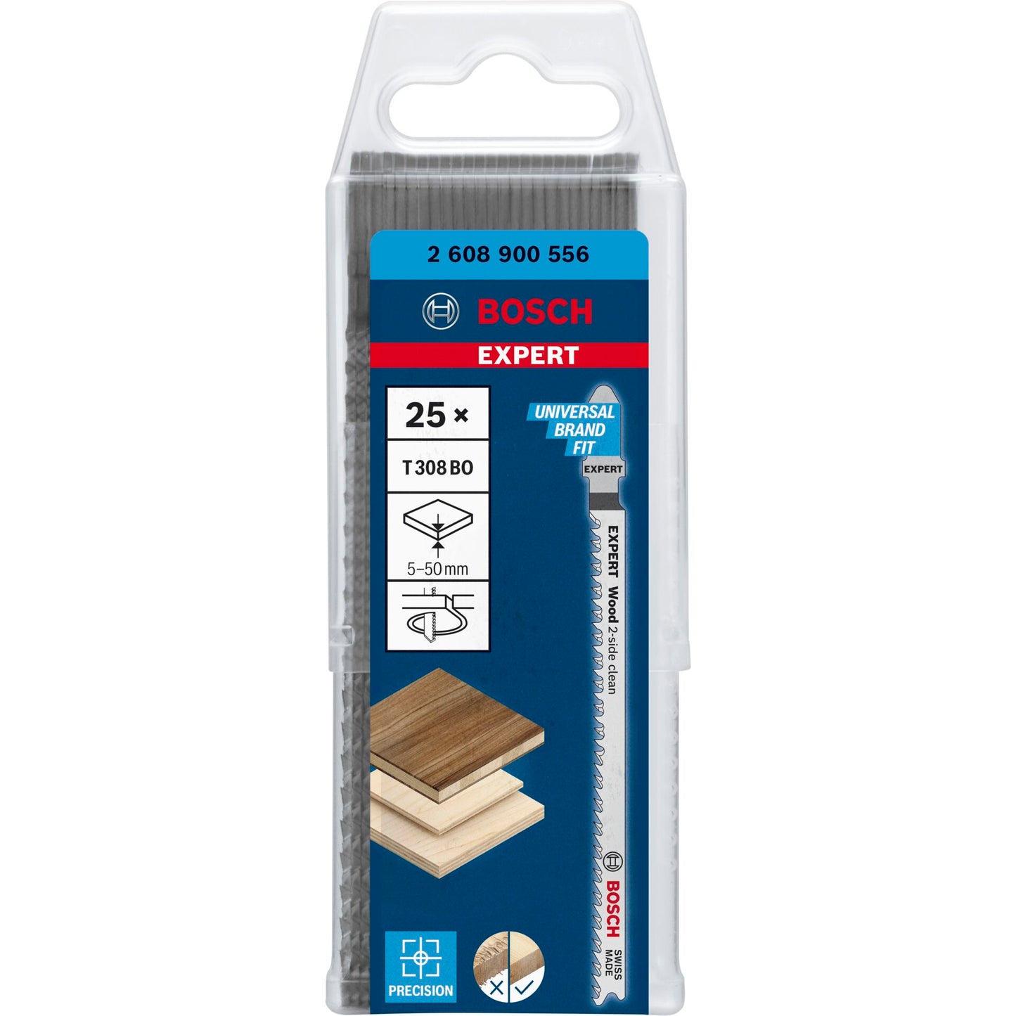 Bosch EXPERT jigsaw blades T308BO 25pcs Wood 2-side clean