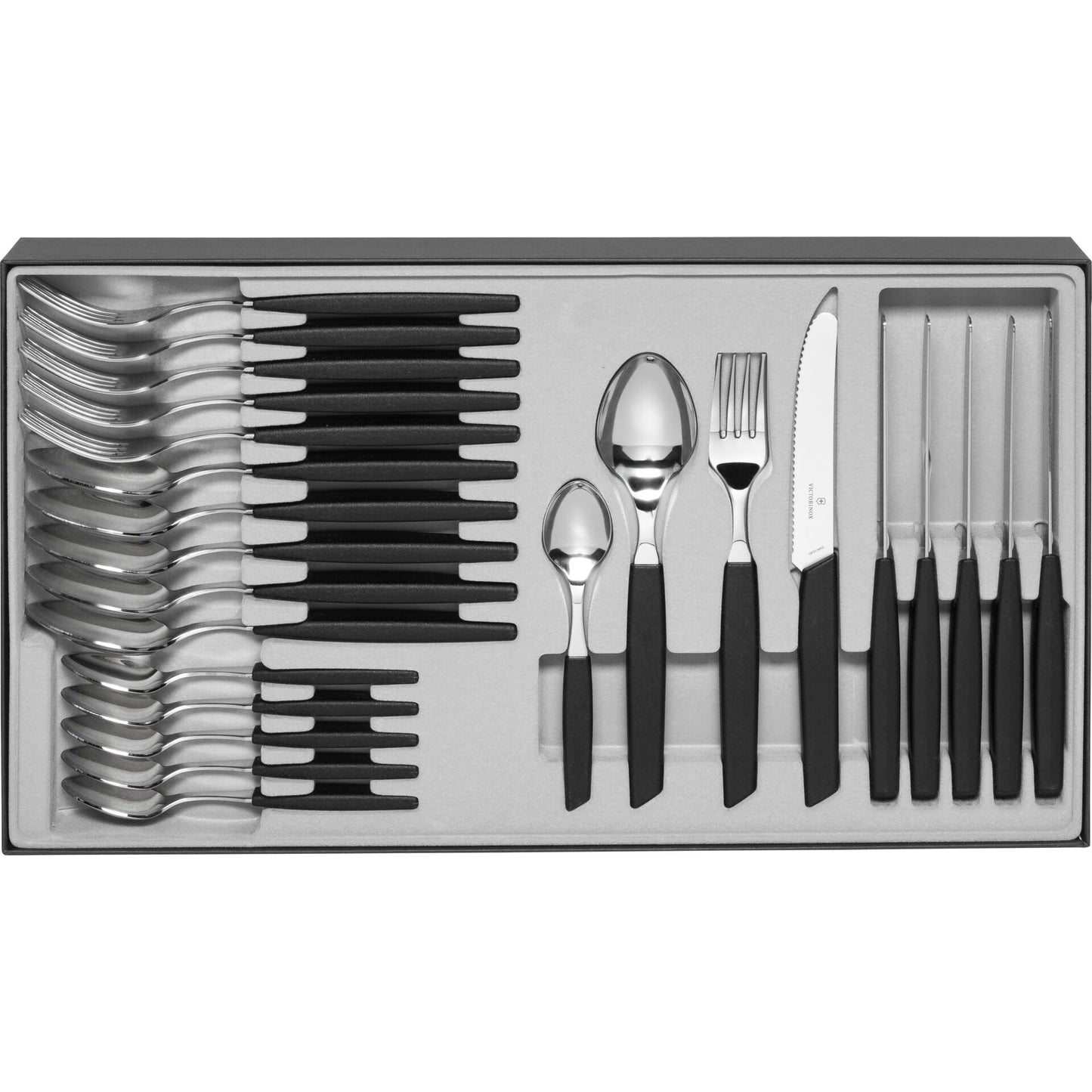 Victorinox Swiss Modern Cutlery Set 24 pcs. black