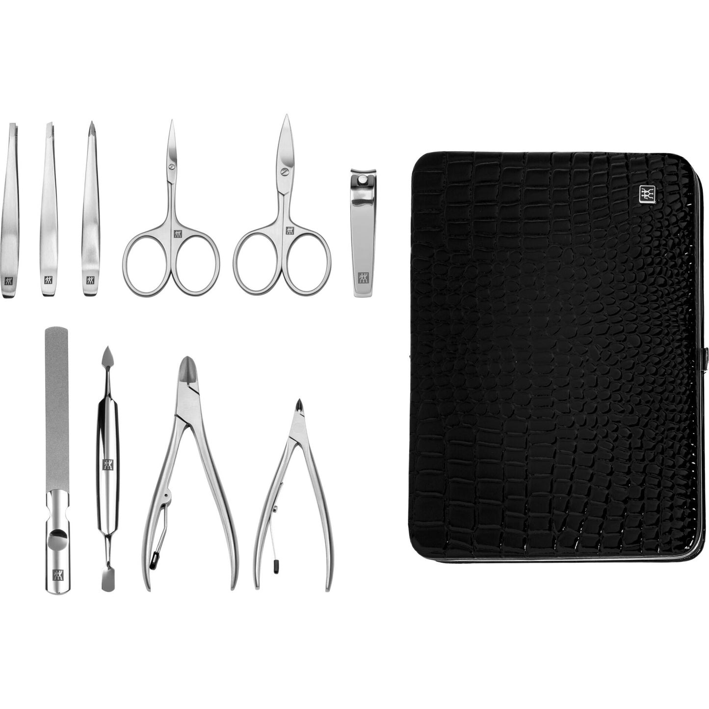Zwilling CLASSIC leather frame case, croco black, 10 pcs.