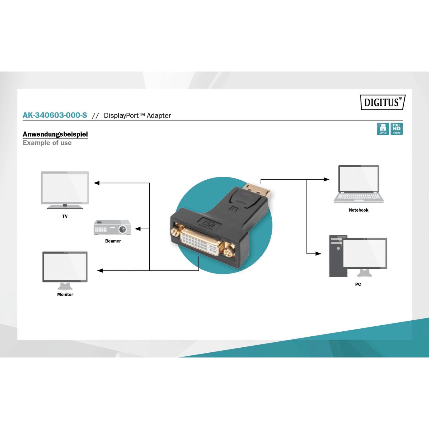 DIGITUS DisplayPort Adapter