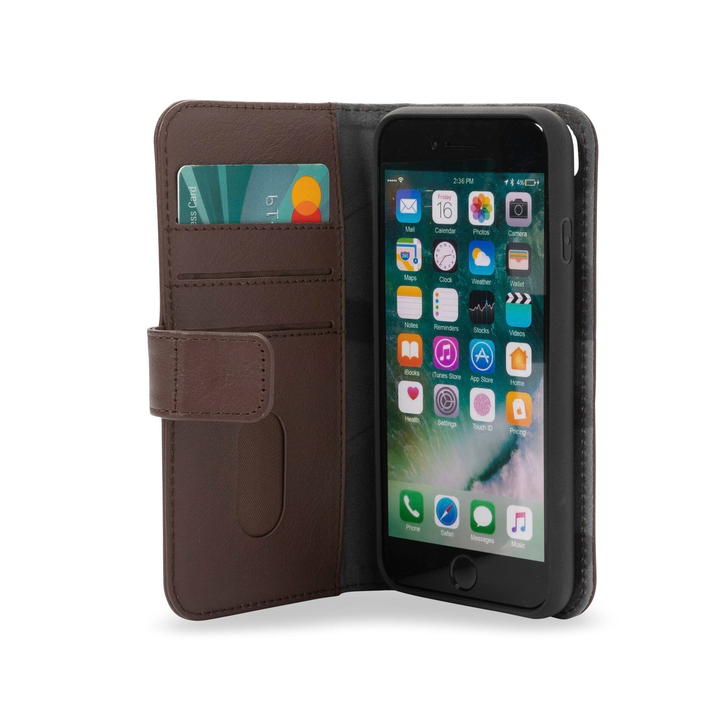 Decoded Leather Detachable Wallet iPhone SE3/SE2/8/7 Brown