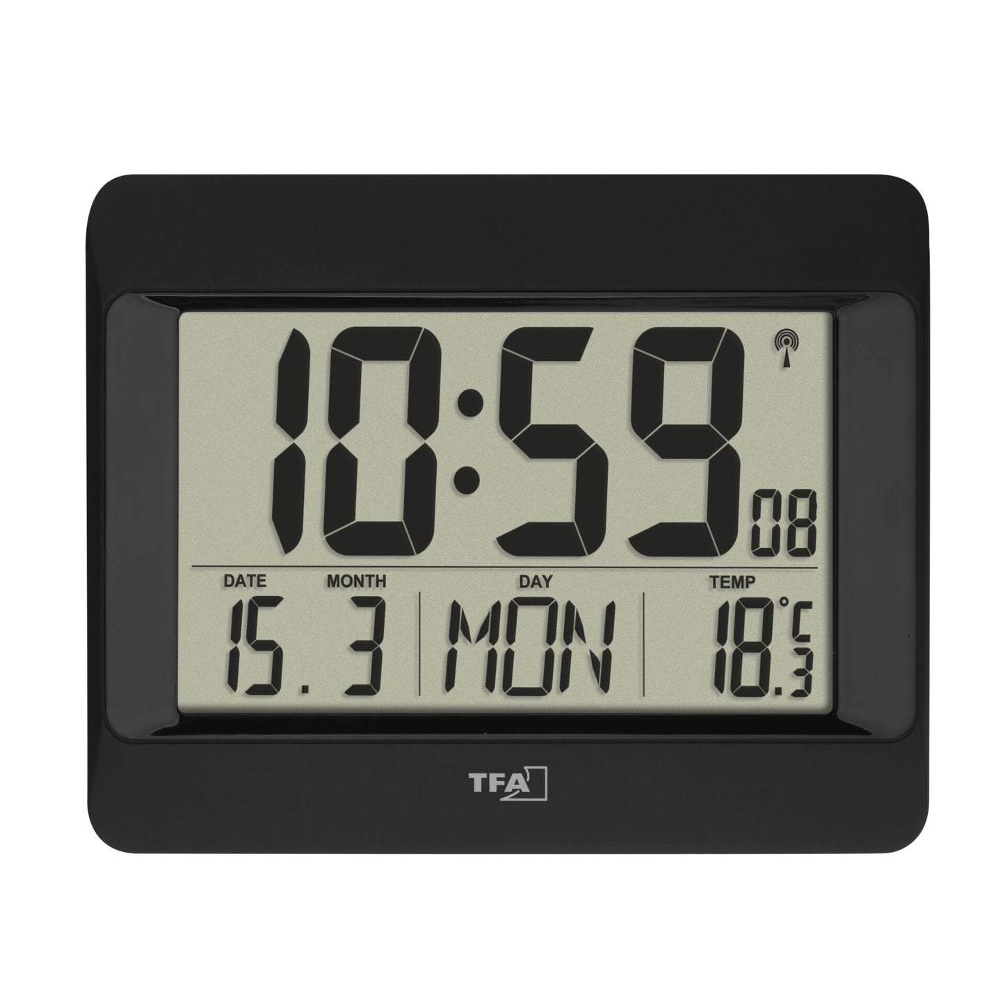 TFA 60.4519.01  Radio Controlled Clock with Temperature