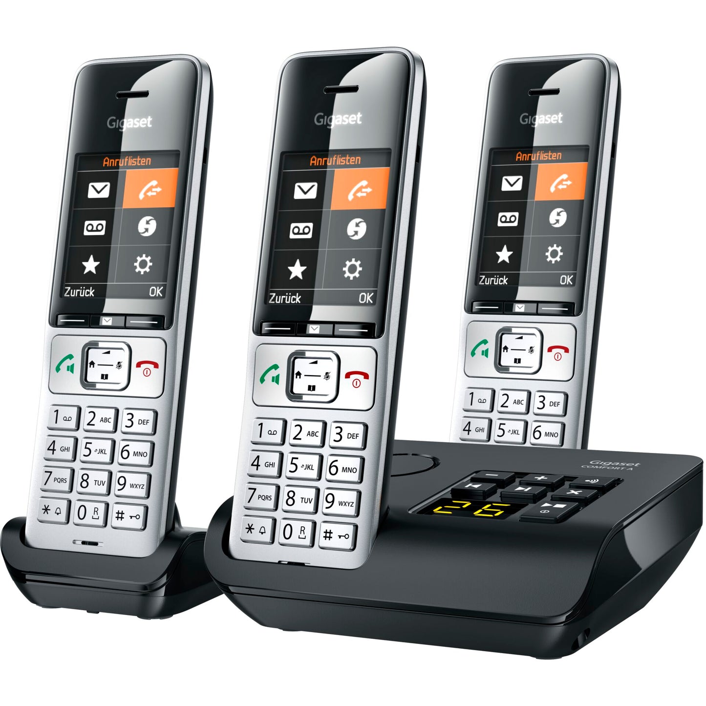 Gigaset COMFORT 500A trio silver-black