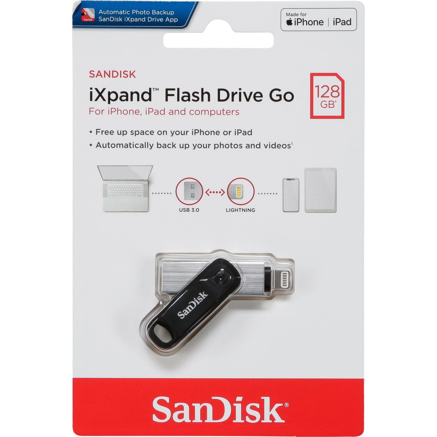 SanDisk iXpand Flash Drive 128GB SDIX60N-128G-GN6NE