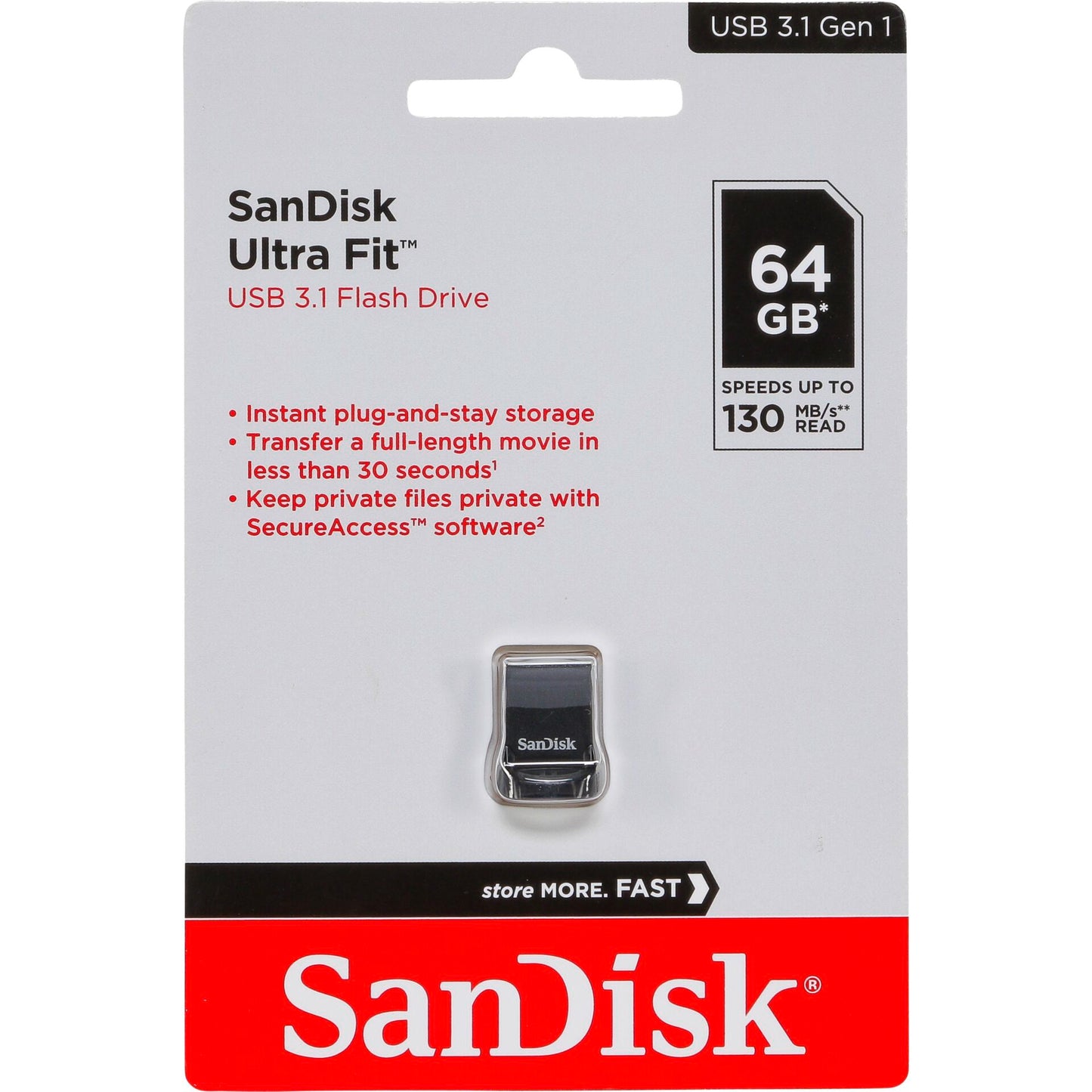 SanDisk Cruzer Ultra Fit 64GB USB 3.1 SDCZ430-064G-G46