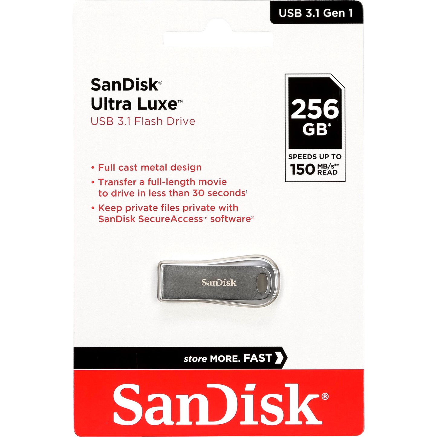 SanDisk Cruzer Ultra Luxe 256GB USB 3.1 150MB/s SDCZ74-256G-G46