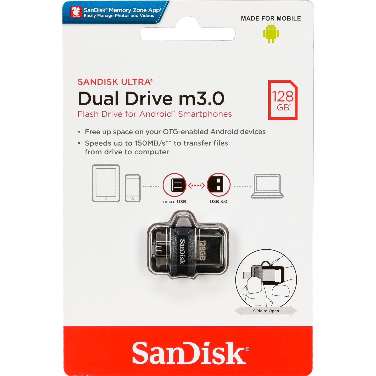 SanDisk Ultra Dual Drive 128GB m3.0 grey&silver SDDD3-128G-G46