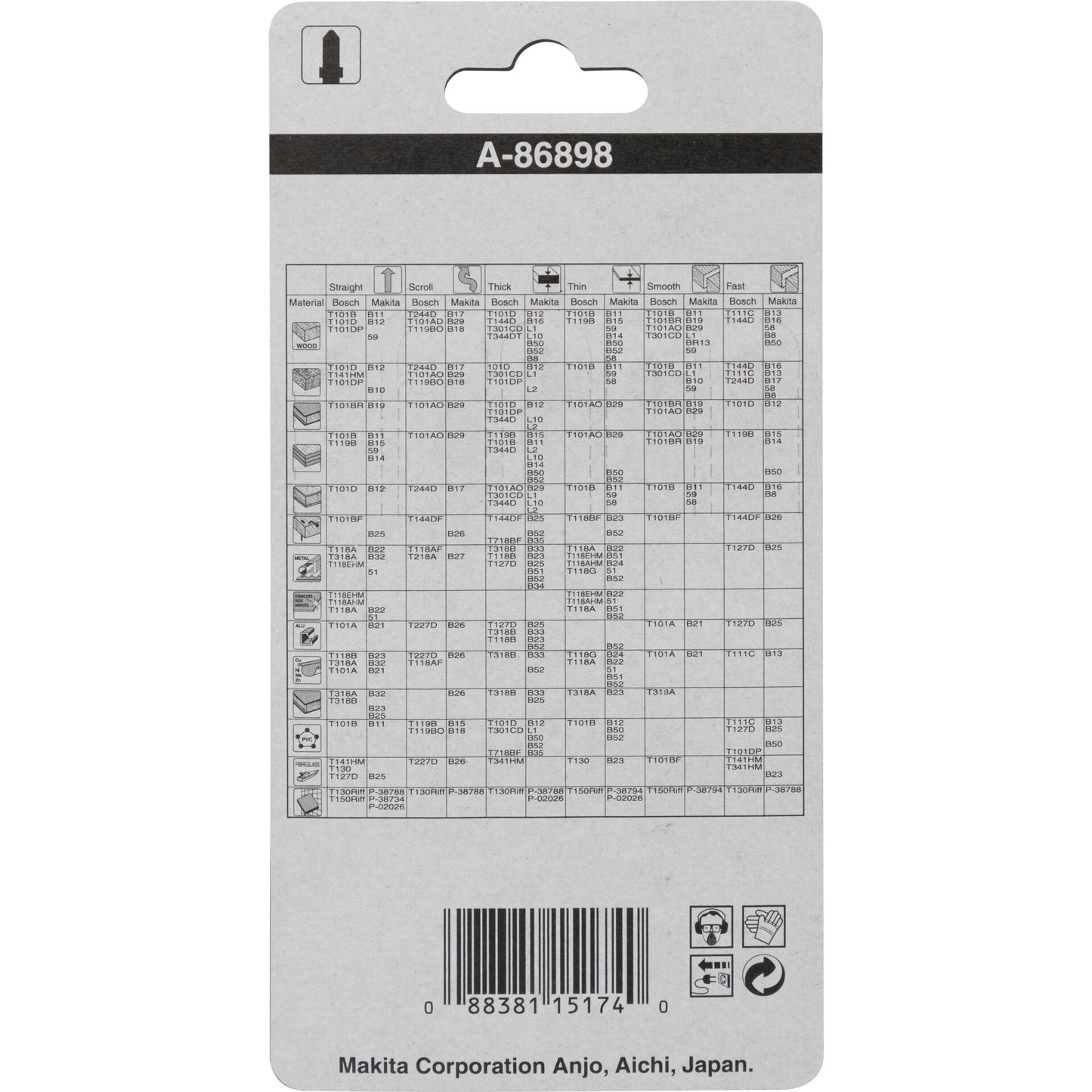 Makita A-86898 Jigsaw Blade Assortment A